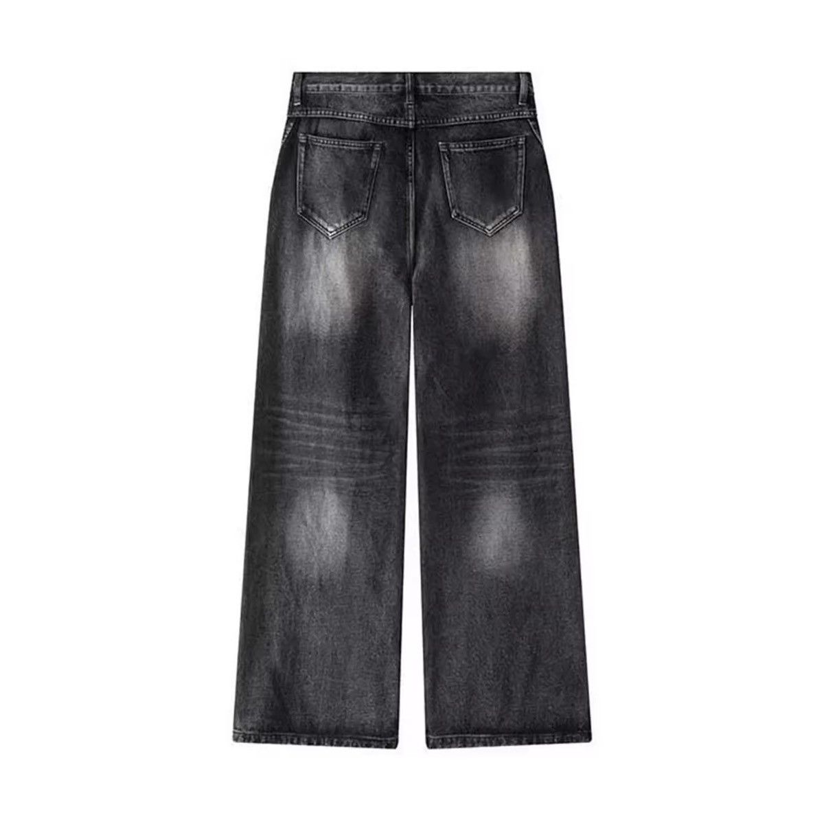 Jean × Vintage Washed Gray Straight Streetwear Jeans Y2k Vintage Size US 30 / EU 46 - 6 Thumbnail
