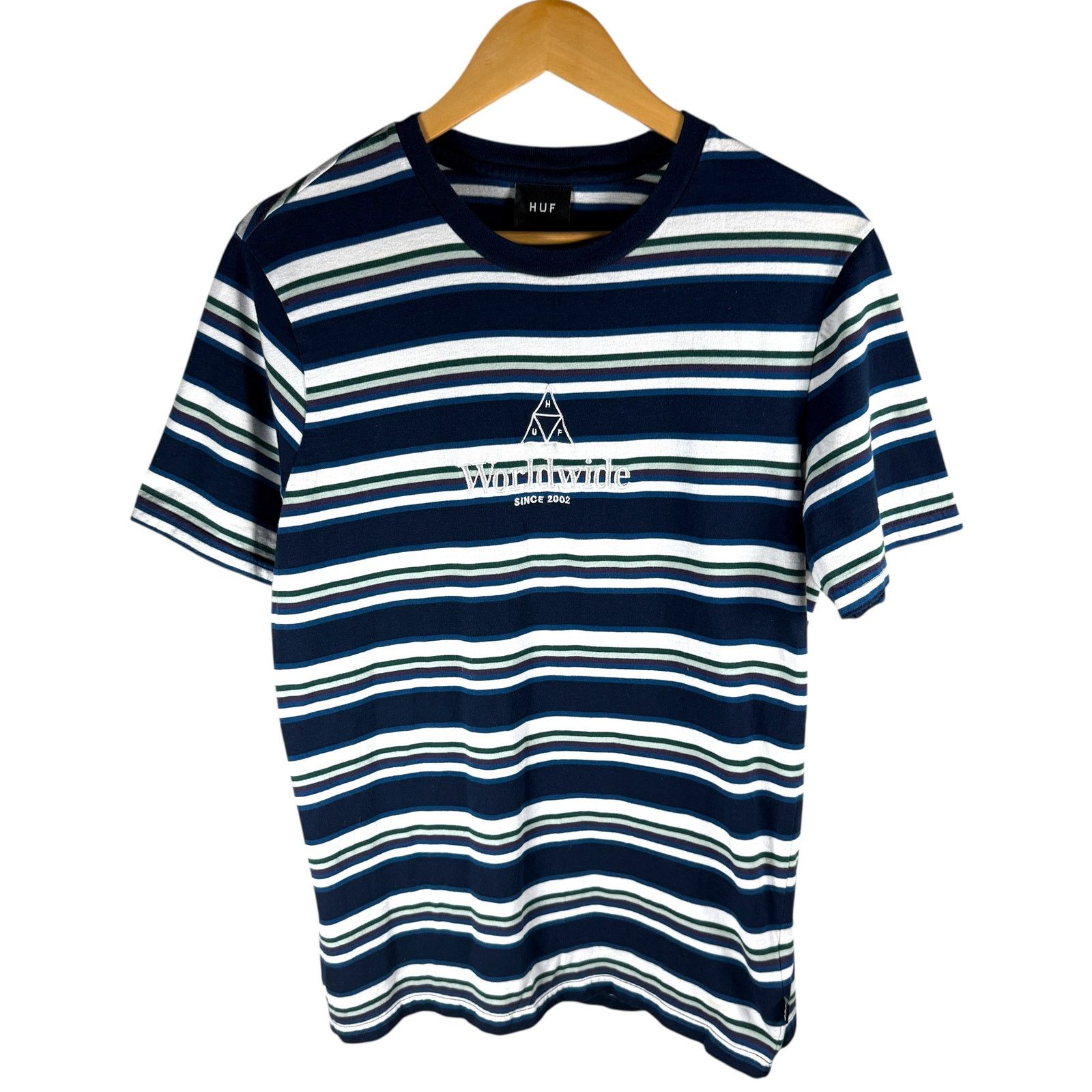 Huf HUF Worldwide Multicolored Striped SS Top Men’s L - Skater Size US L / EU 52-54 / 3 - 1 Thumbnail