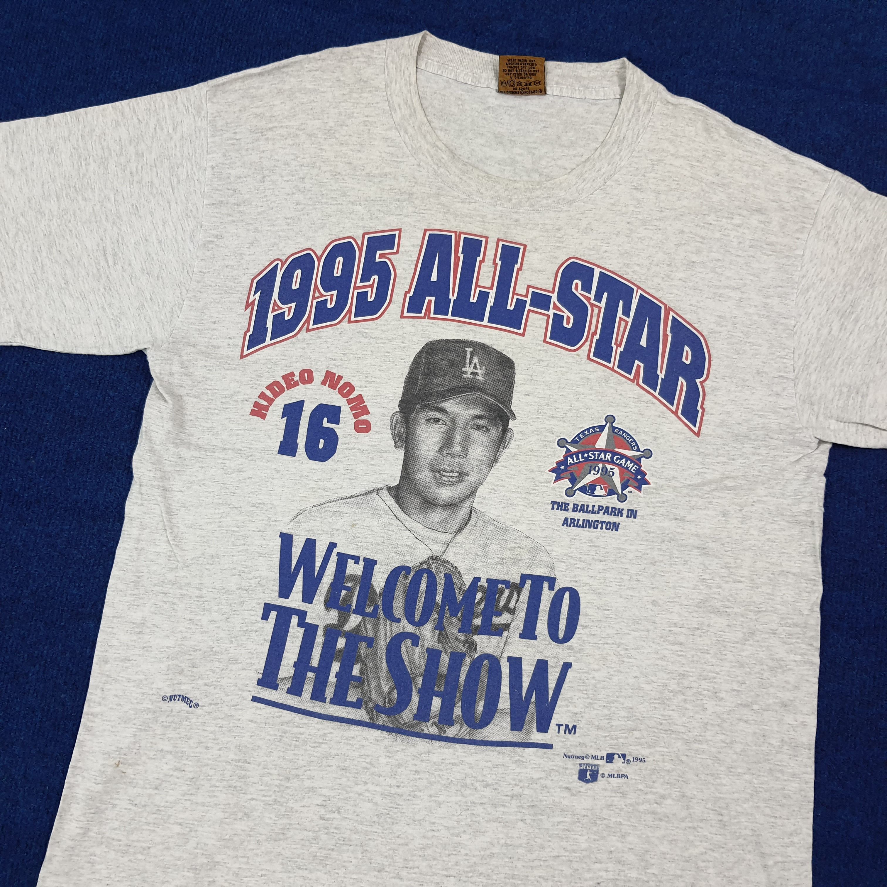 Nutmeg Vintage Nutmeg 90s MLB Hideo Nomo LA Dodgers T-Shirt C276N6 Size US L / EU 52-54 / 3 - 2 Thumbnail