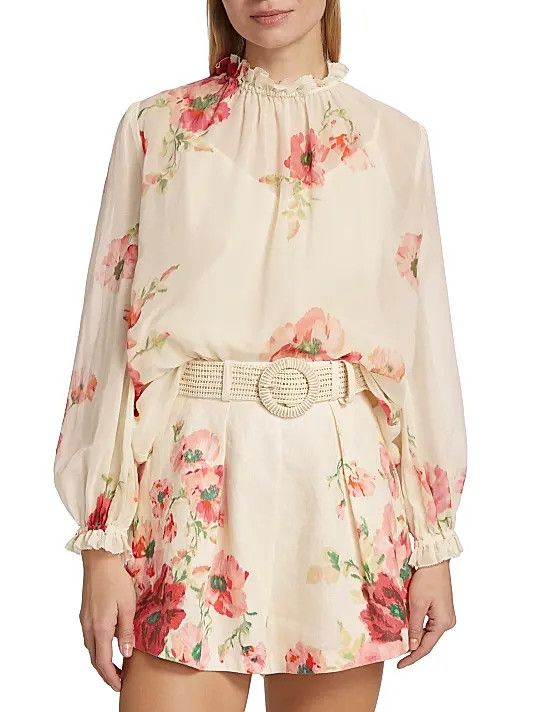Zimmermann oc11z0525 Lightburst Billow Blouse in Multicolor Size M / US 6-8 / IT 42-44 - 3 Thumbnail