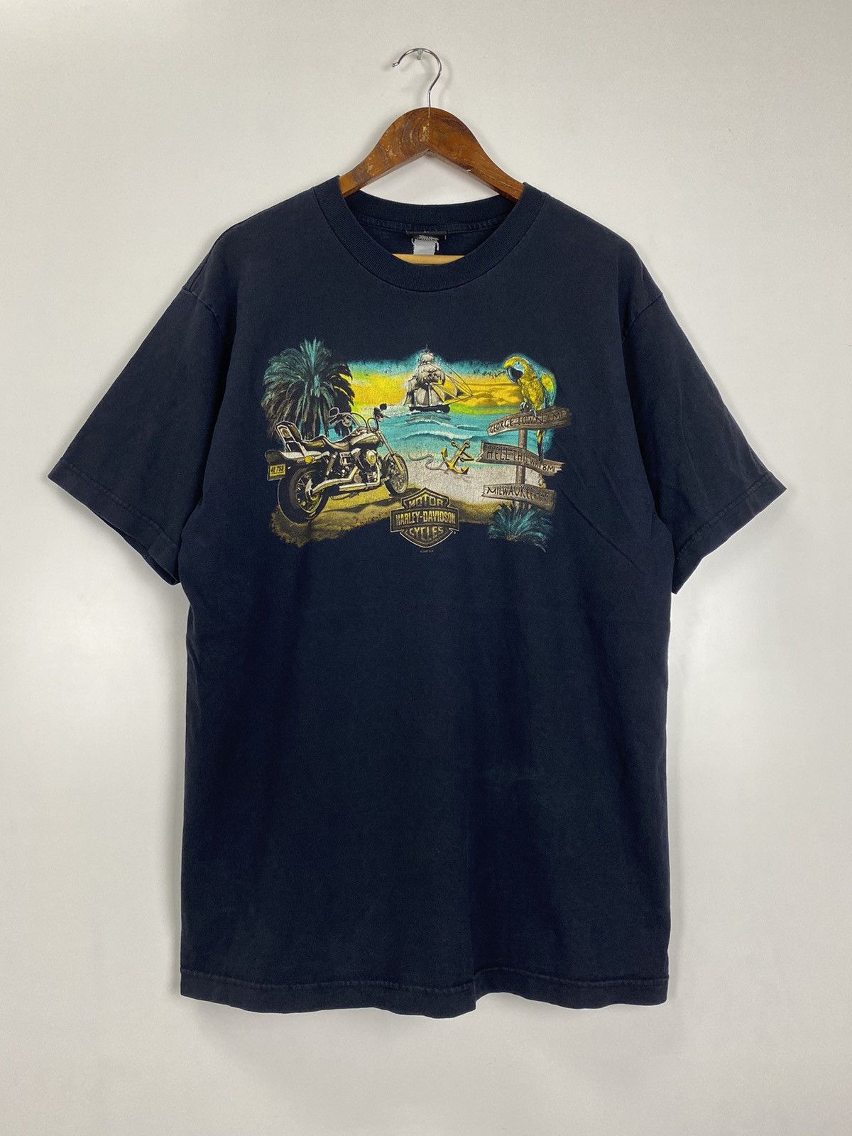 Harley Davidson Vintage 90s Harley Davidson T-shirt Size US XL / EU 56 / 4 - 2 Thumbnail