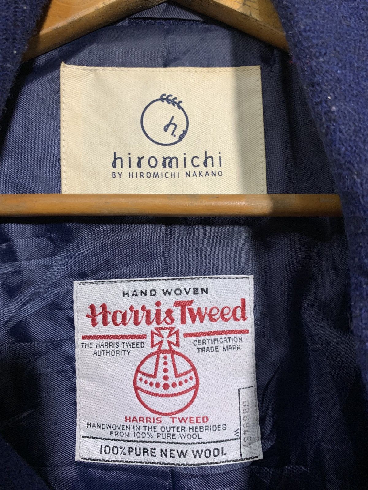 Harris Tweed 🔥HARRIS TWEED X H.NAKANO WOOL DOUBLE BREAST JACKET Size US M / EU 48-50 / 2 - 8 Thumbnail