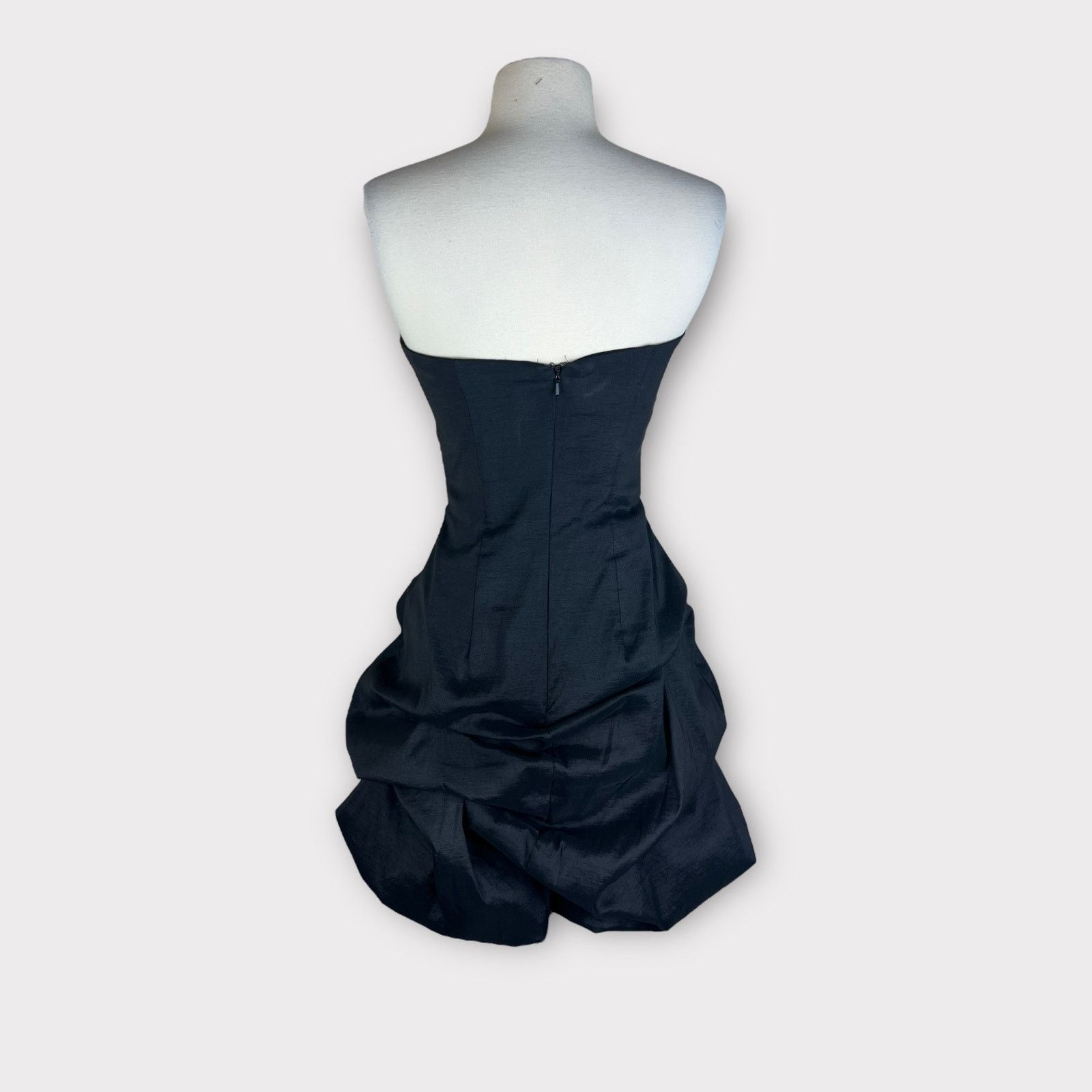 Vintage Jessica McClintock | Y2K Strapless Rhinestone Bubble Dress Size XS / US 0-2 / IT 36-38 - 4 Thumbnail