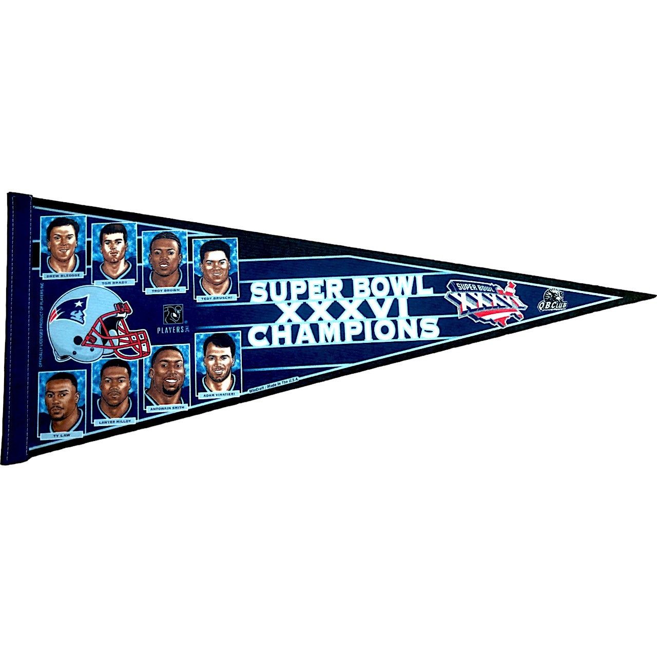 NFL New England Patriots 2002 Super Bowl XXXVI Champions Pennant Size ONE SIZE - 1 Thumbnail