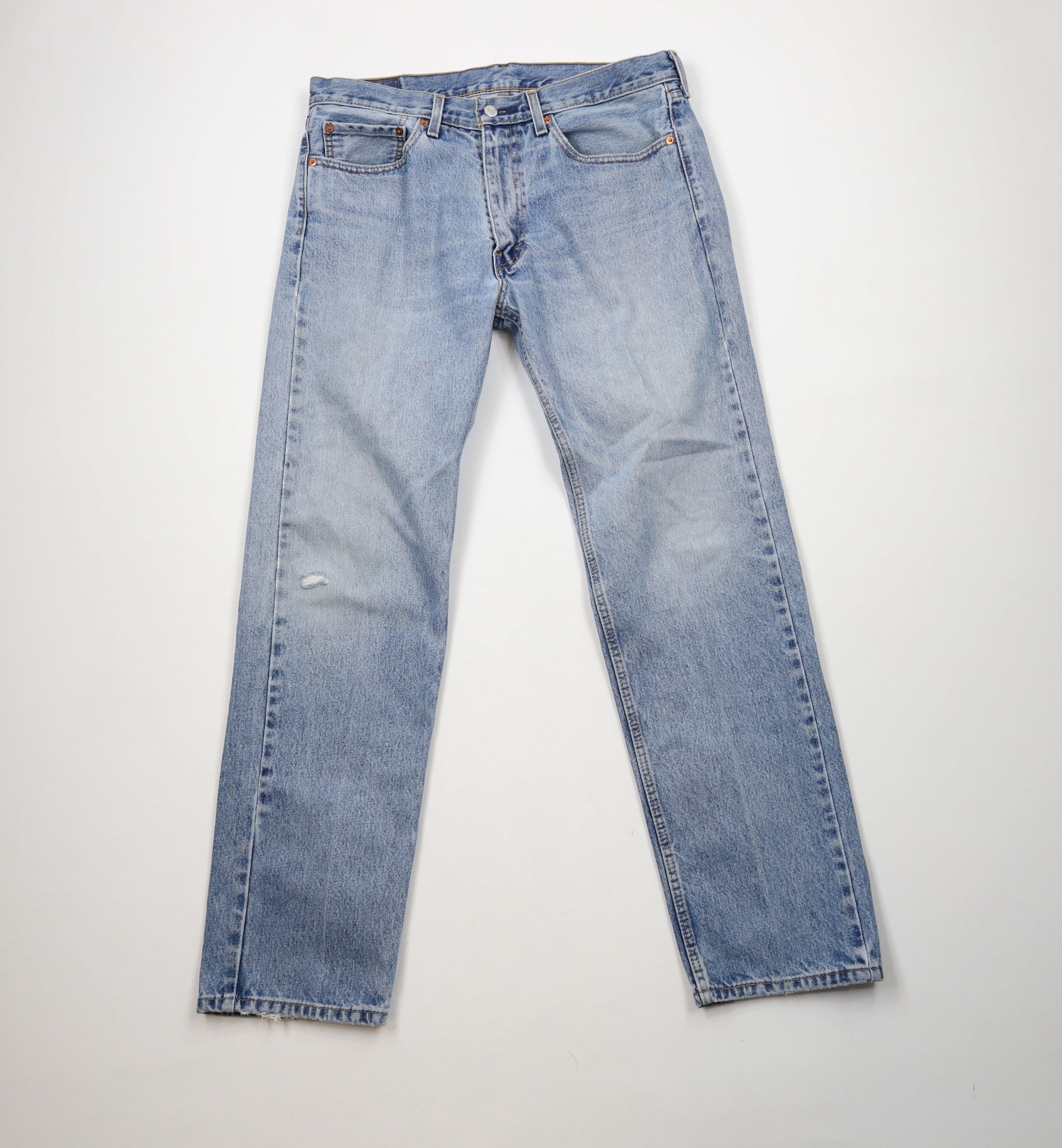 Levi's × Vintage Vintage Y2K Levis 505 Regular Fit Denim Jeans Blue Cotton Size US 35 - 1 Thumbnail