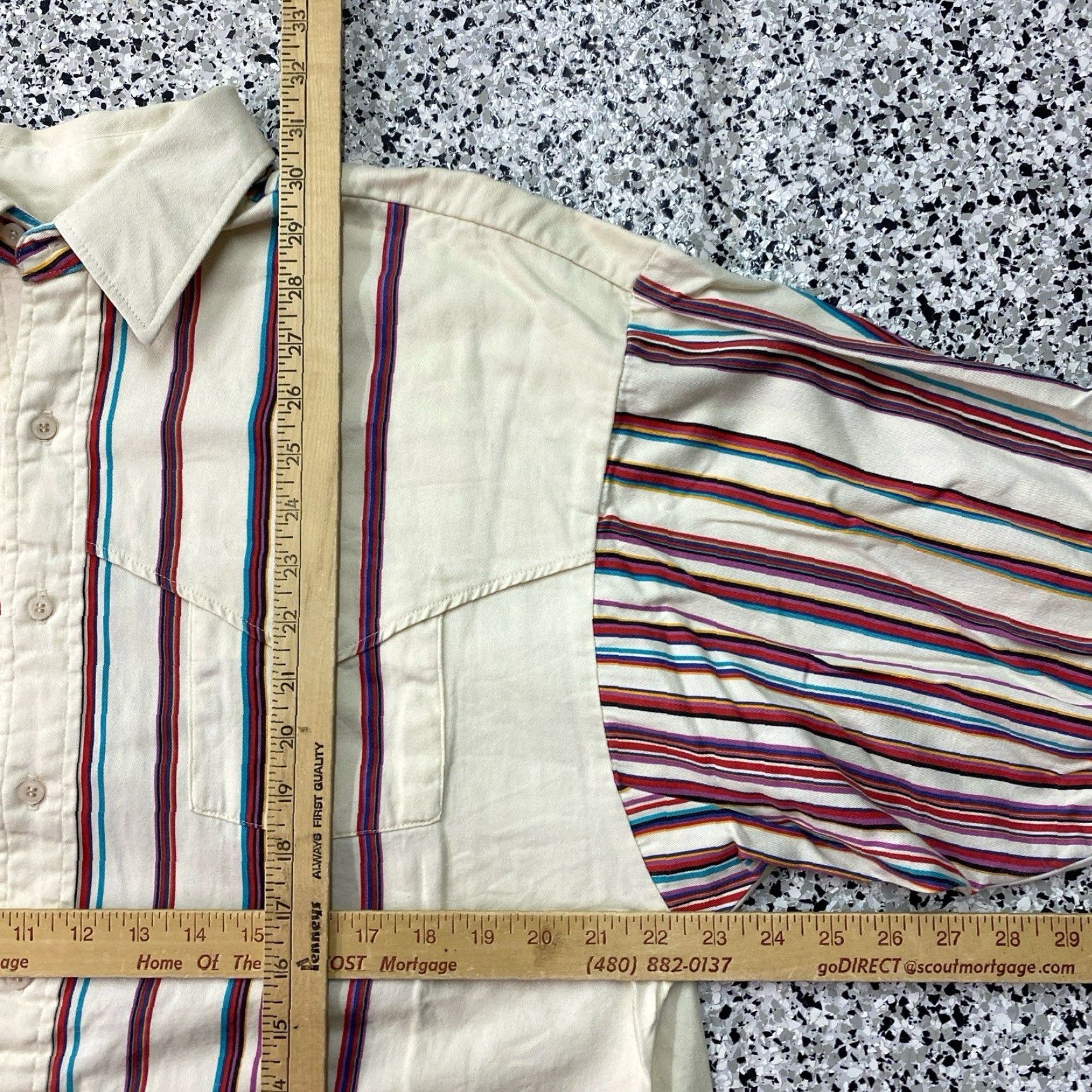 Vintage VINTAGE Panhandle Slim White Striped Rodeo Brushpopper Shirt Men Large Size US L / EU 52-54 / 3 - 3 Thumbnail