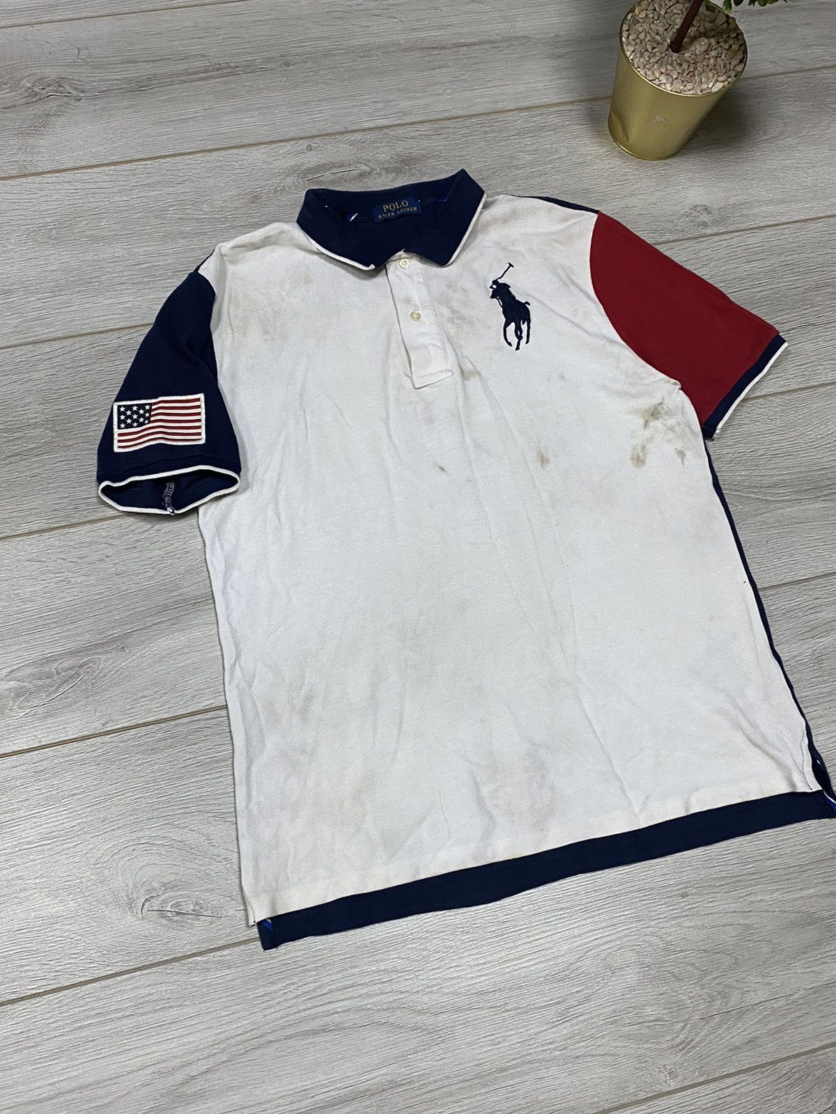 Polo Ralph Lauren Polo Ralph Lauren 🇺🇸 vintage USA flag 3 polo shirt Size US M / EU 48-50 / 2 - 3 Thumbnail
