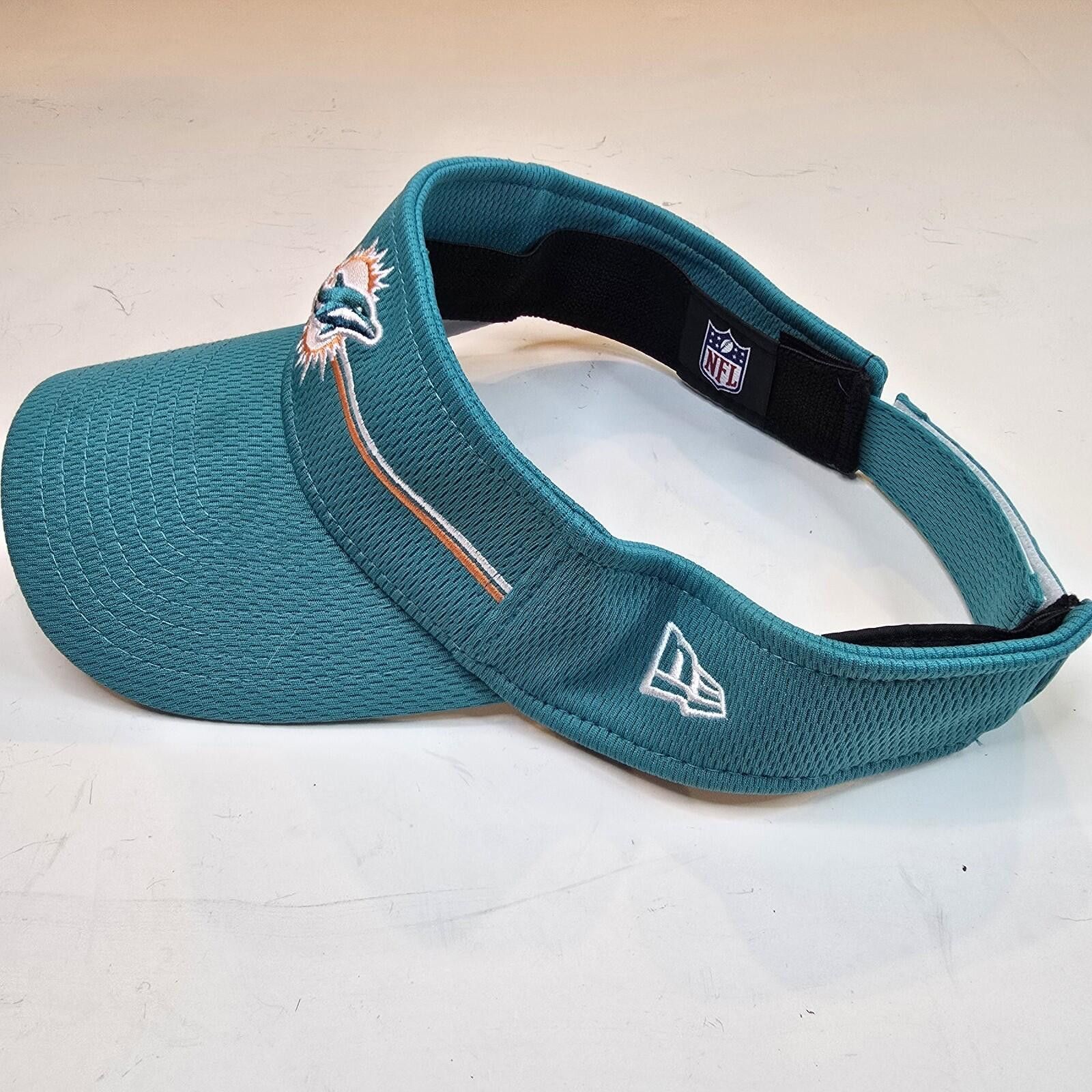 New Era Miami Dolphins New Era Performance Visor Teal Orange NFL Hat Size ONE SIZE - 3 Thumbnail