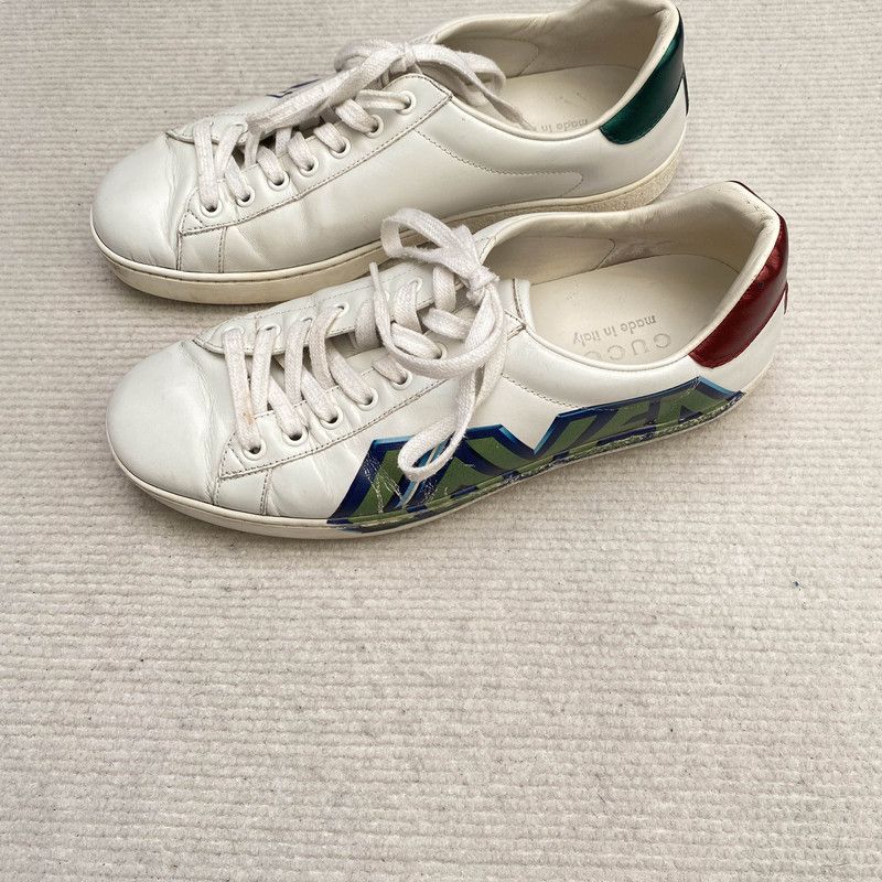 Gucci Gucci Ace Loved White Sneakers 0079 Size US 7.5 / EU 40-41 - 1 Thumbnail