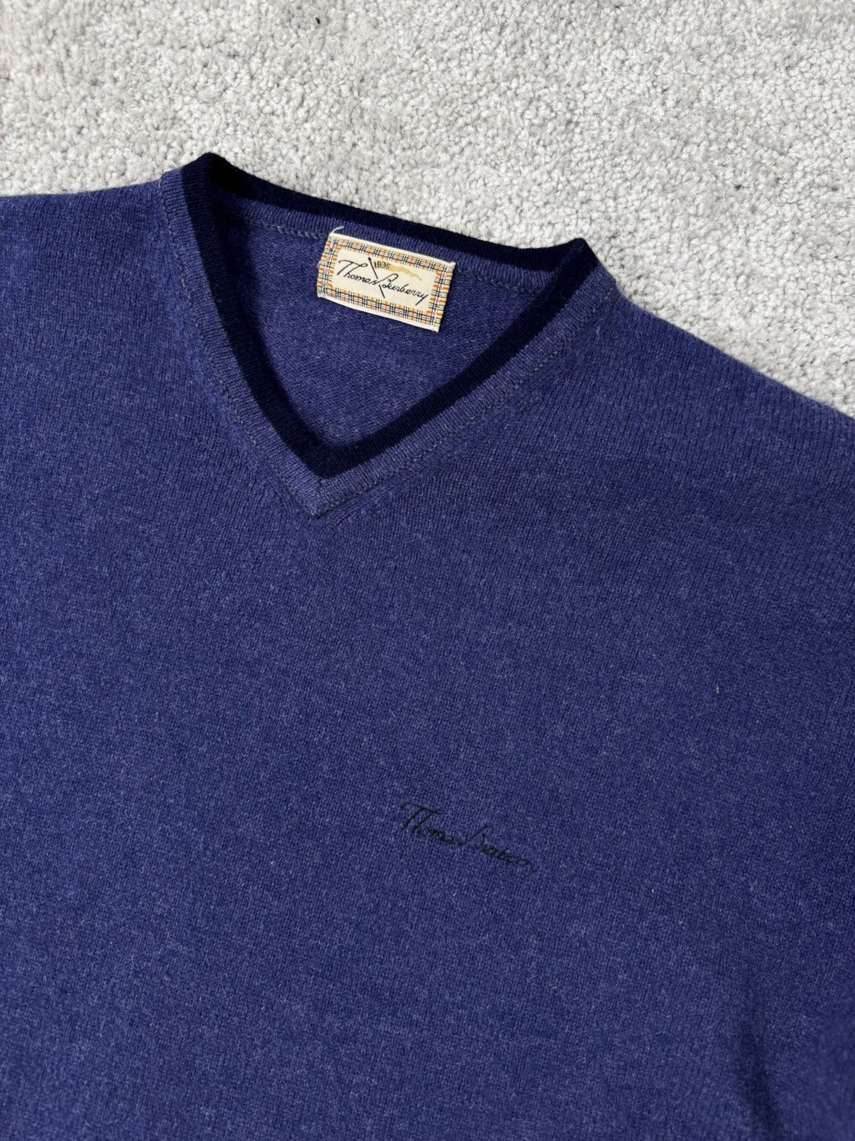 Burberry Burberry Lambswool Pullover Sweater Blue Men’s Size L Size US L / EU 52-54 / 3 - 2 Thumbnail