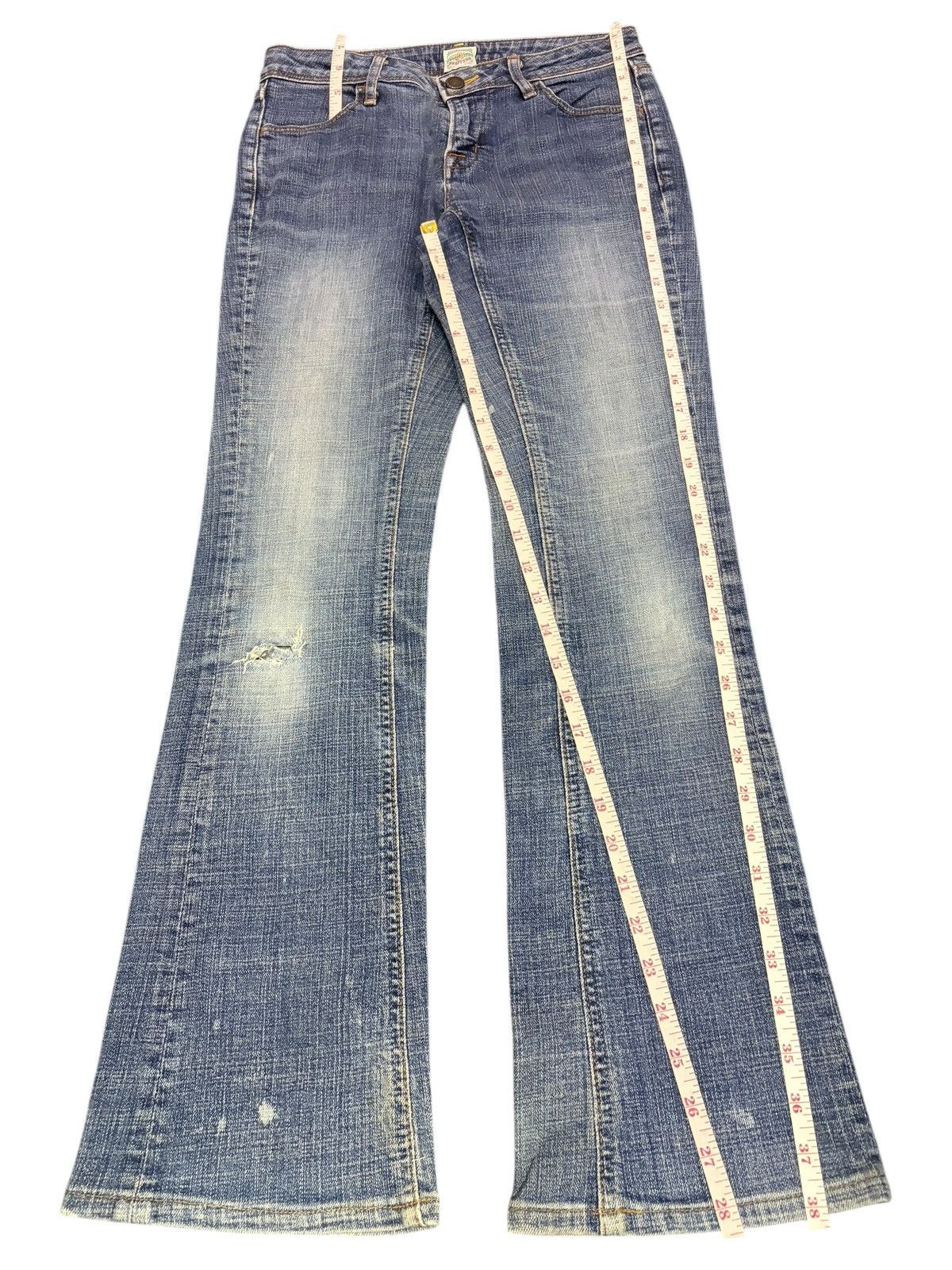 Diesel Vintage Japanese Brand Mud Wash Distress Flare Jeans Size 28" / US 6 / IT 42 - 7 Thumbnail