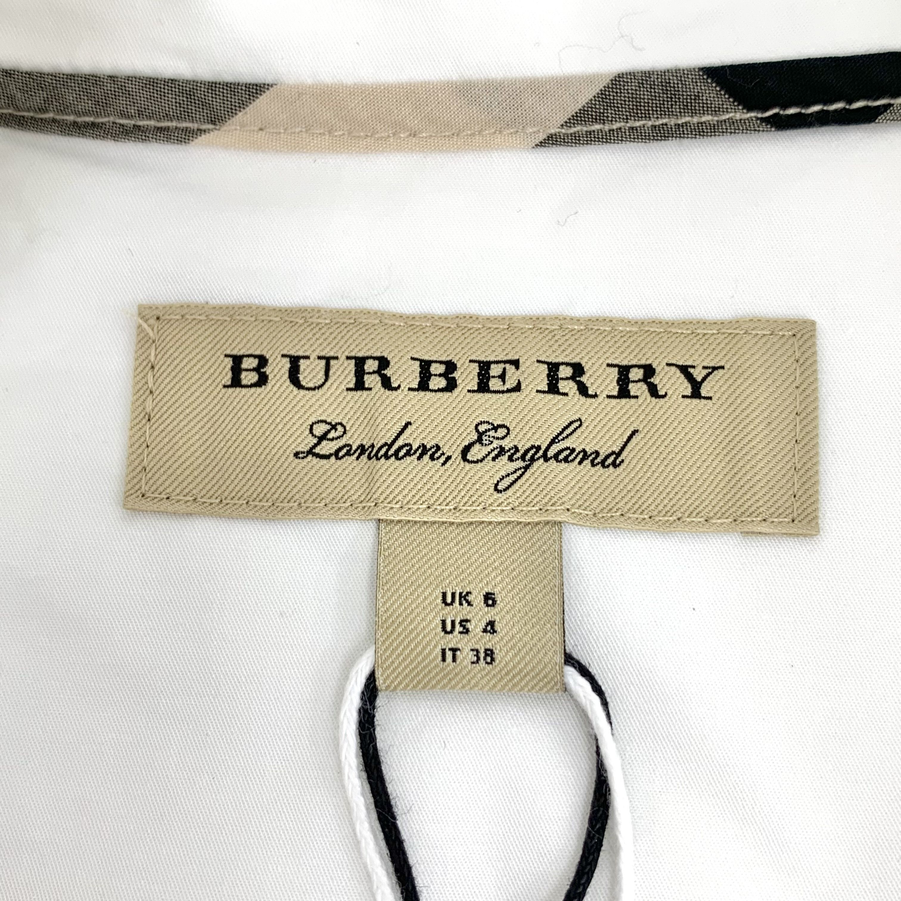 Burberry Burberry Bow Tie Cotton Shirt White (38) Size XS / US 0-2 / IT 36-38 - 5 Thumbnail