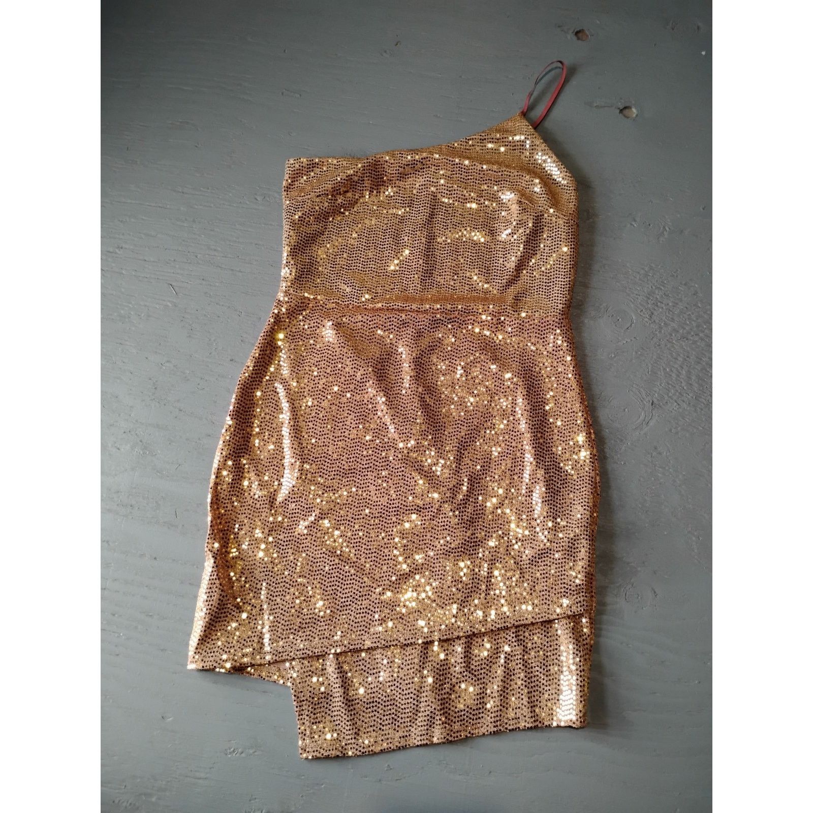 Other Millennial (Large) Pink Women's Pink Gold Short Knee Dress Size L / US 10 / IT 46 - 2 Thumbnail