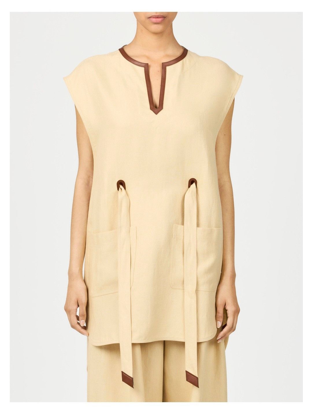 Loro Piana o1srvl11e0526 FAP0261 Carolina Midi Dress in Yellow Size M / US 6-8 / IT 42-44 - 6 Thumbnail