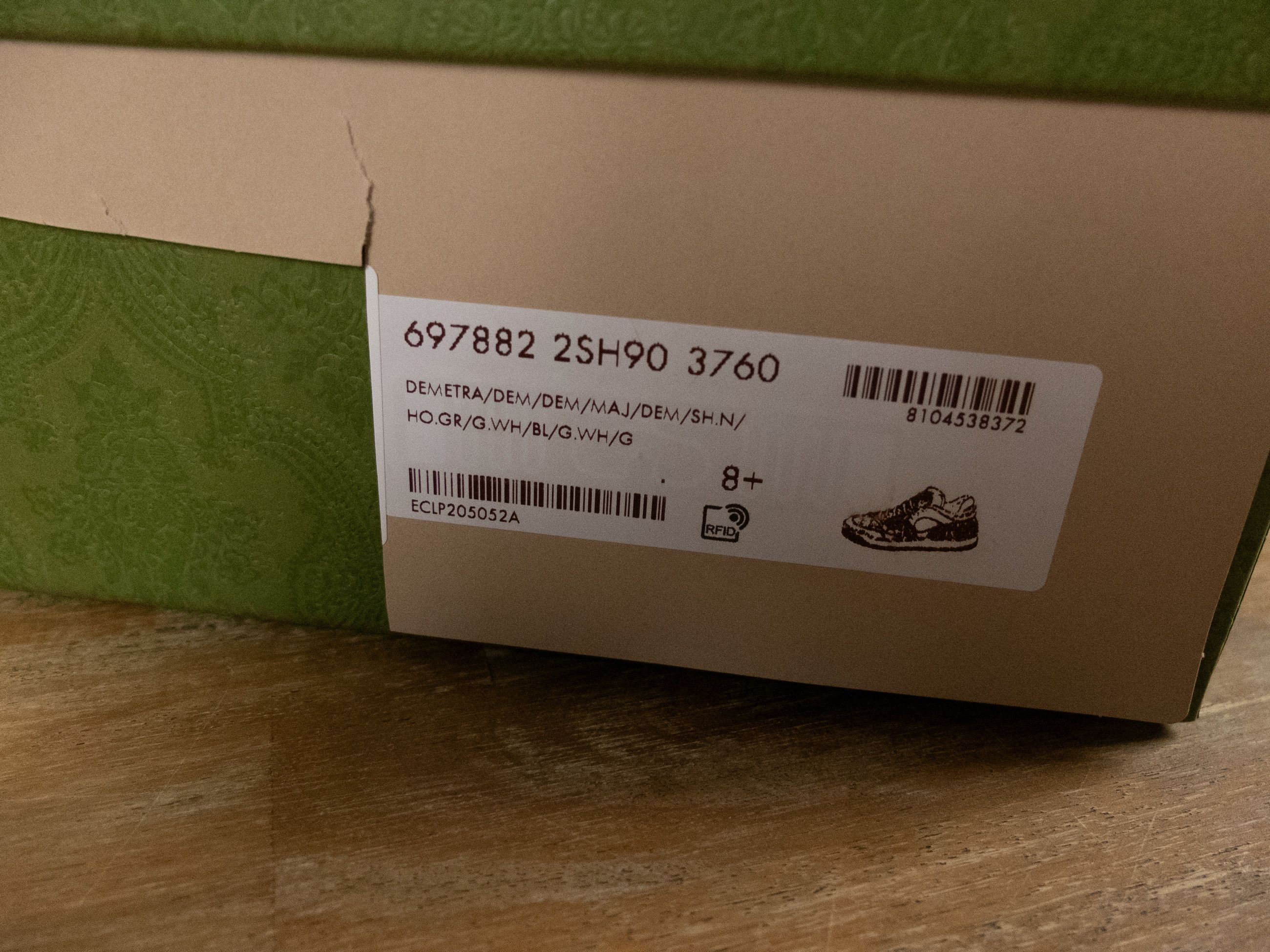 Gucci GUCCI Basket Green Demetra white green low top sneakers 9 Size US 9 / EU 42 - 18 Thumbnail