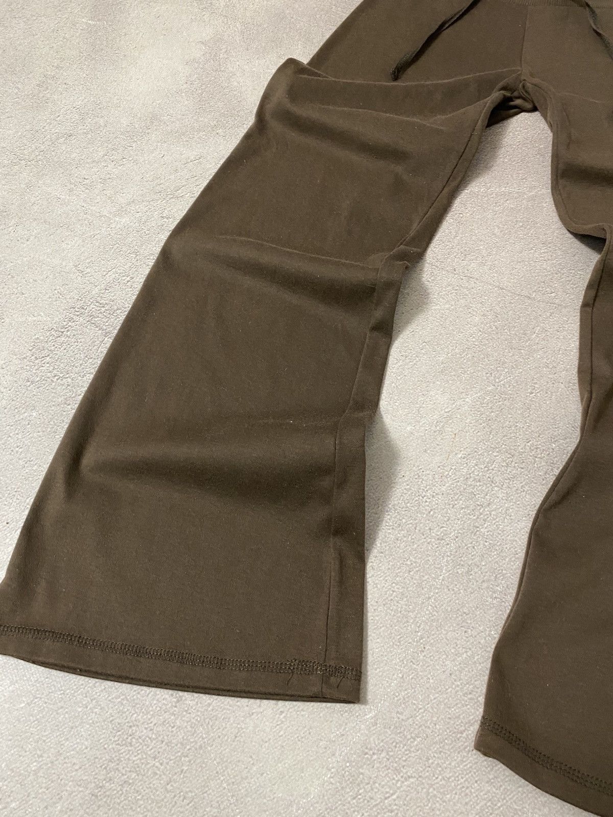 Japanese Brand Basic denim baggy Brown Clash sweatpants y2k Size 29" - 2 Thumbnail