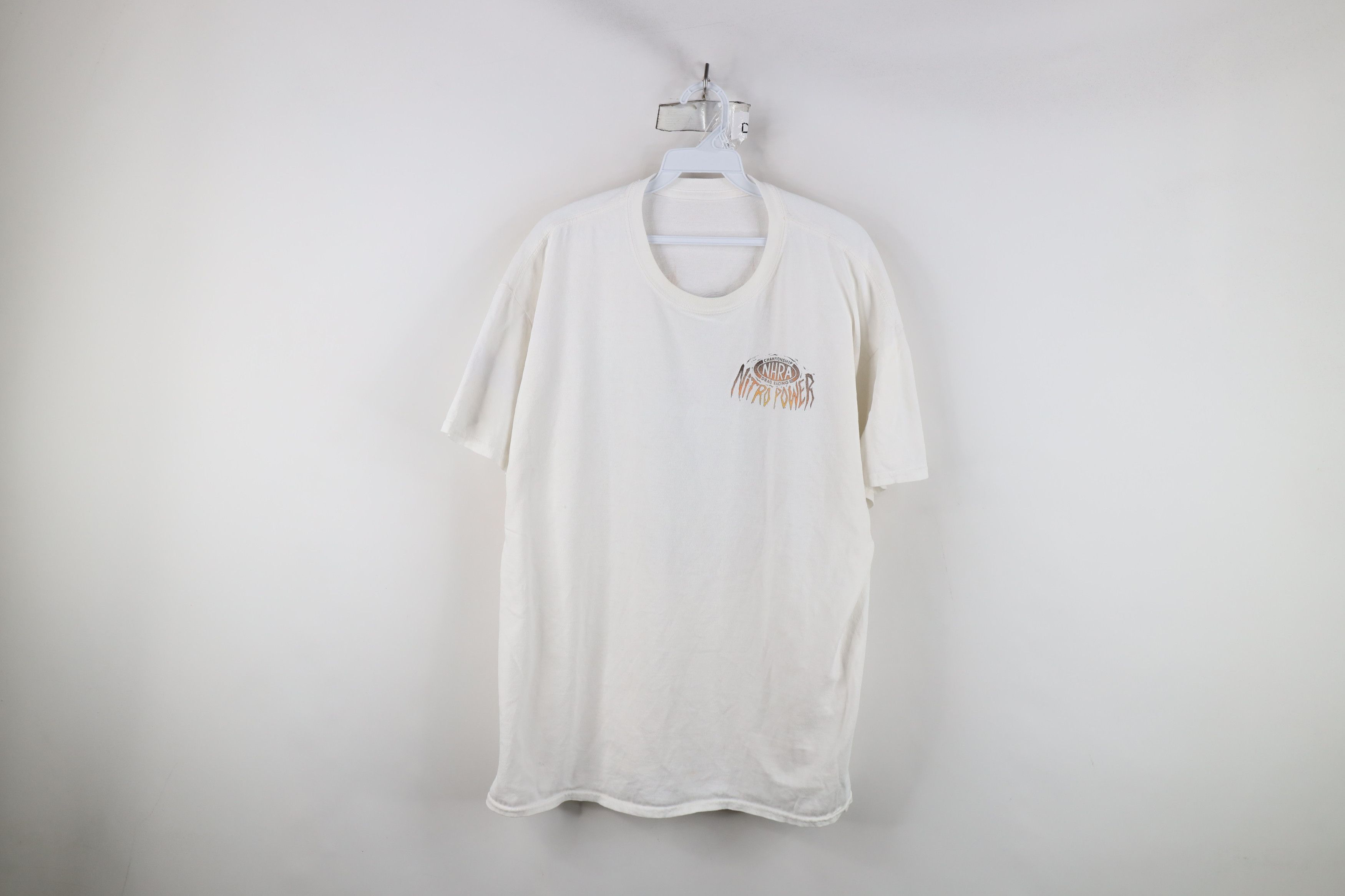 Vintage Vintage 90s Y2K NHRA Drag Racing Nitro Power Skull T-Shirt Size US XL / EU 56 / 4 - 1 Thumbnail