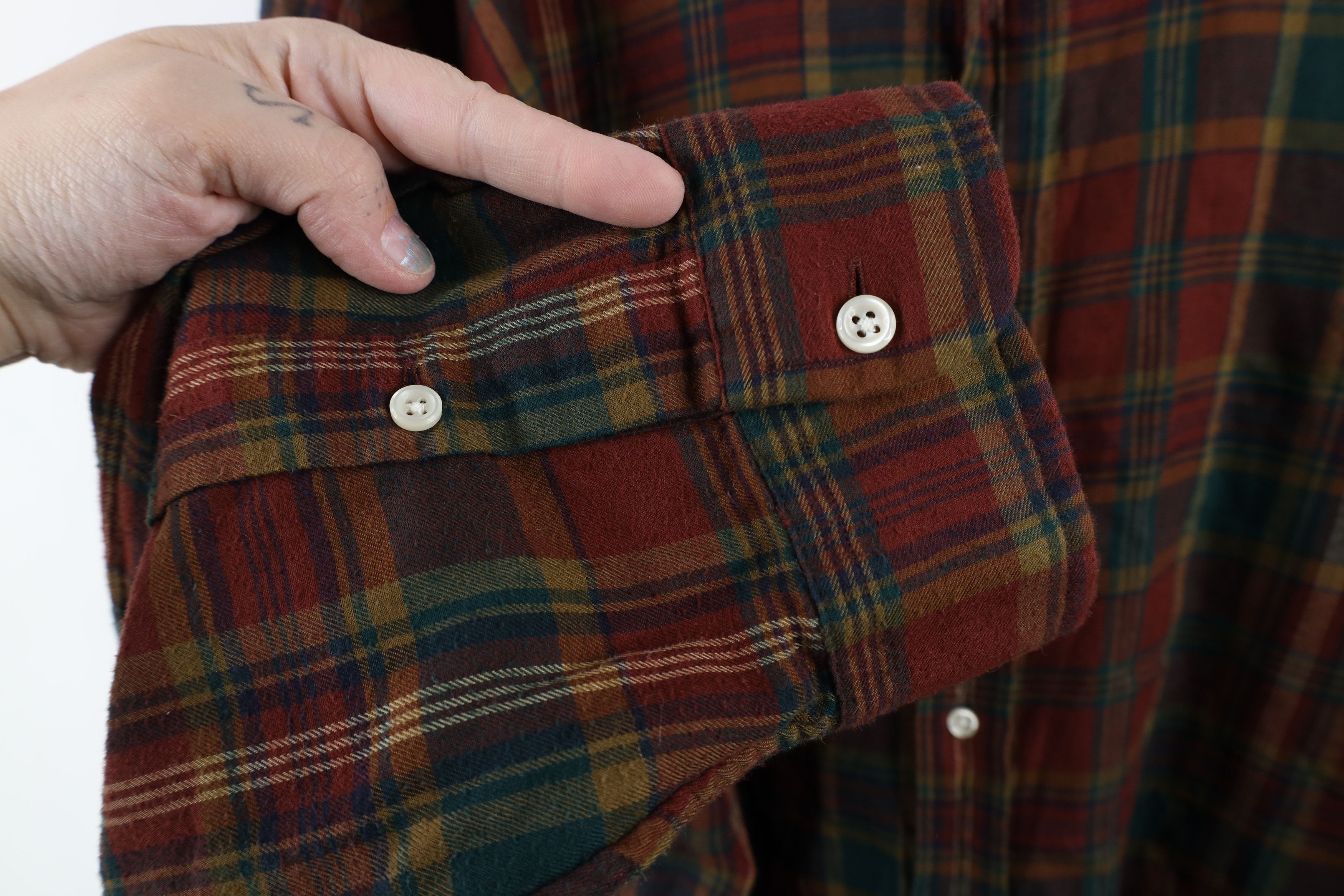 Ralph Lauren × Vintage Vintage 90s Ralph Lauren Flannel Collared Button Down Shirt Size US XXL / EU 58 / 5 - 6 Thumbnail