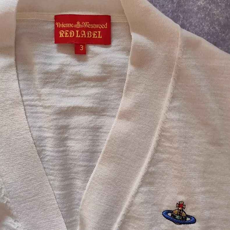 Vivienne Westwood Vivienne Westwood size3 White wool knit cardigan Size L / US 10 / IT 46 - 2 Thumbnail