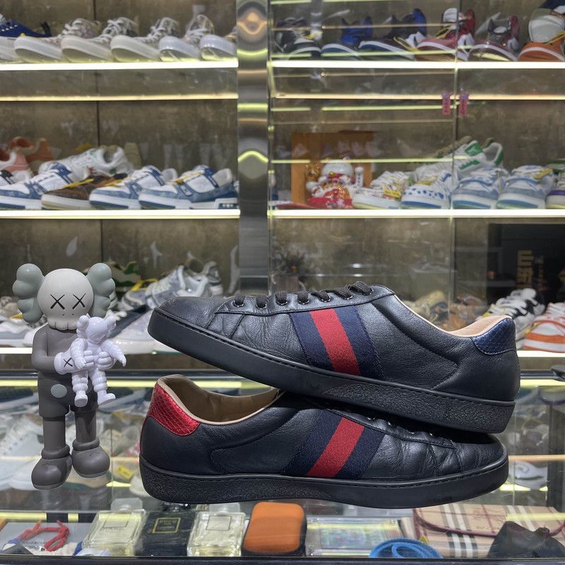 Gucci Gucci Ace Bee Black Fashion Sneakers - Size US 9.5 / EU 42-43 - 7 Thumbnail