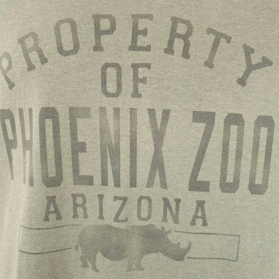 Gildan Phoenix Zoo T Shirt Mens Size Large Green Arizona Rhino Animal Nature Tee Size US L / EU 52-54 / 3 - 3 Thumbnail