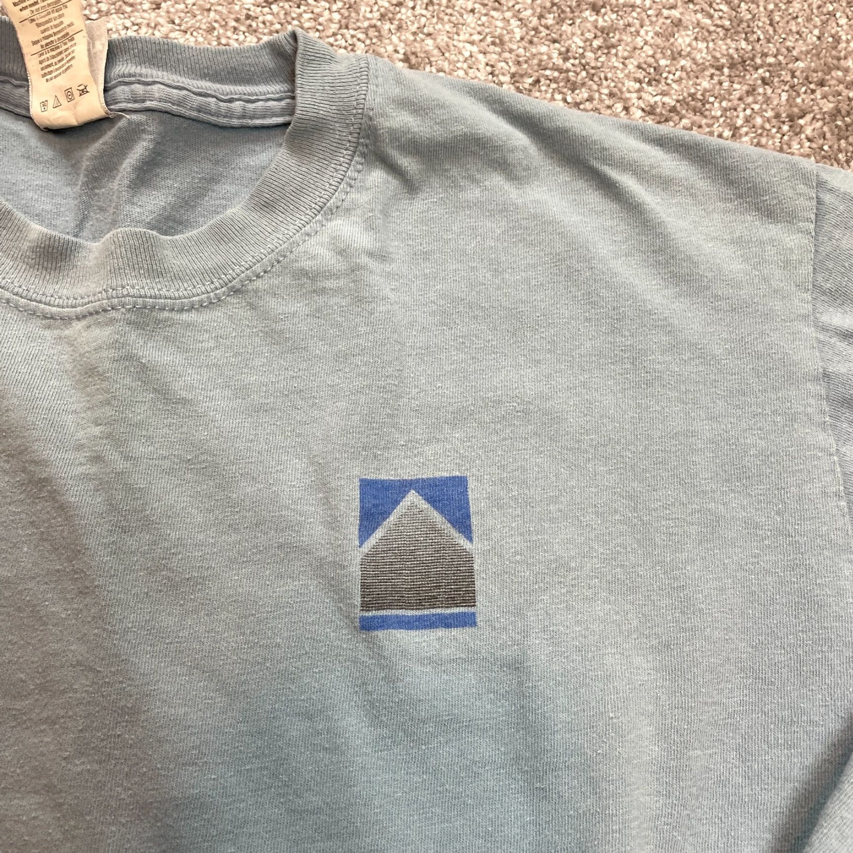 Hanes Hanes Beeft T Shirt Adult Medium Blue Long Sleeve Crew Neck Logo Graphic Tee Men Regular Fit Size US M / EU 48-50 / 2 - 2 Thumbnail