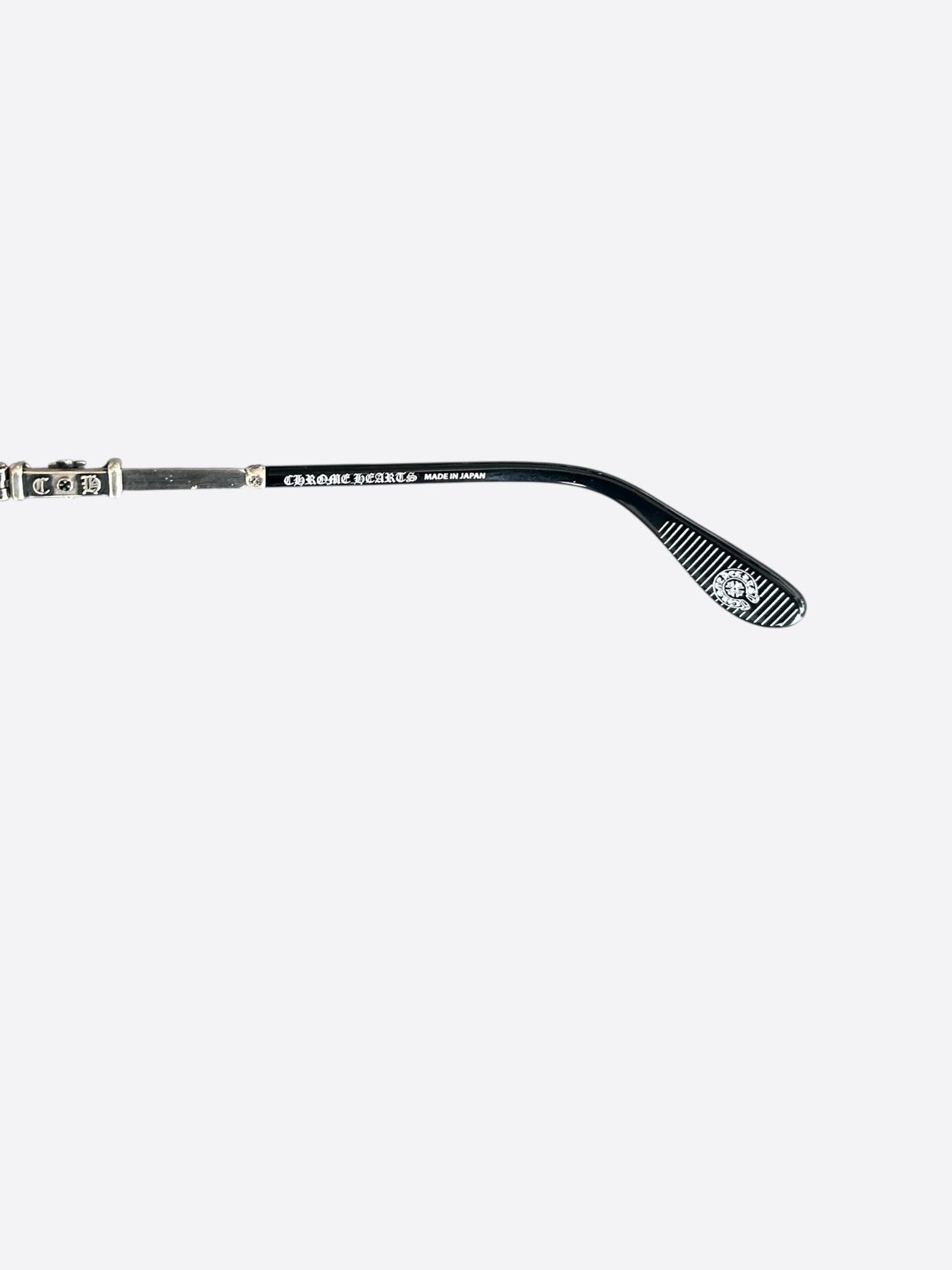 Chrome Hearts Chrome Hearts Black & Silver Bonennoisseur II Glasses Size ONE SIZE - 5 Thumbnail