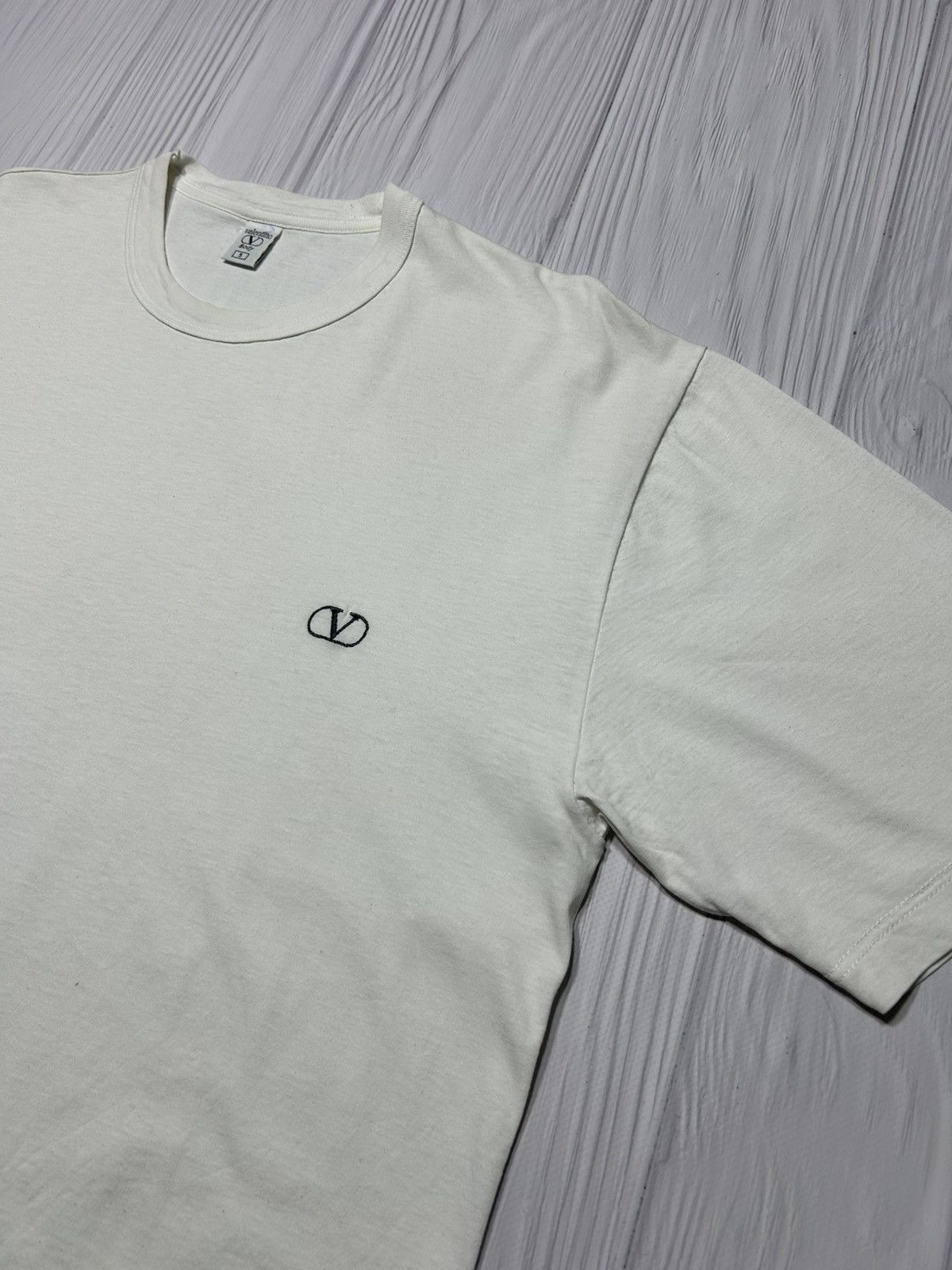 Valentino Valentino Body V Logo White T-Shirt Size US L / EU 52-54 / 3 - 4 Thumbnail