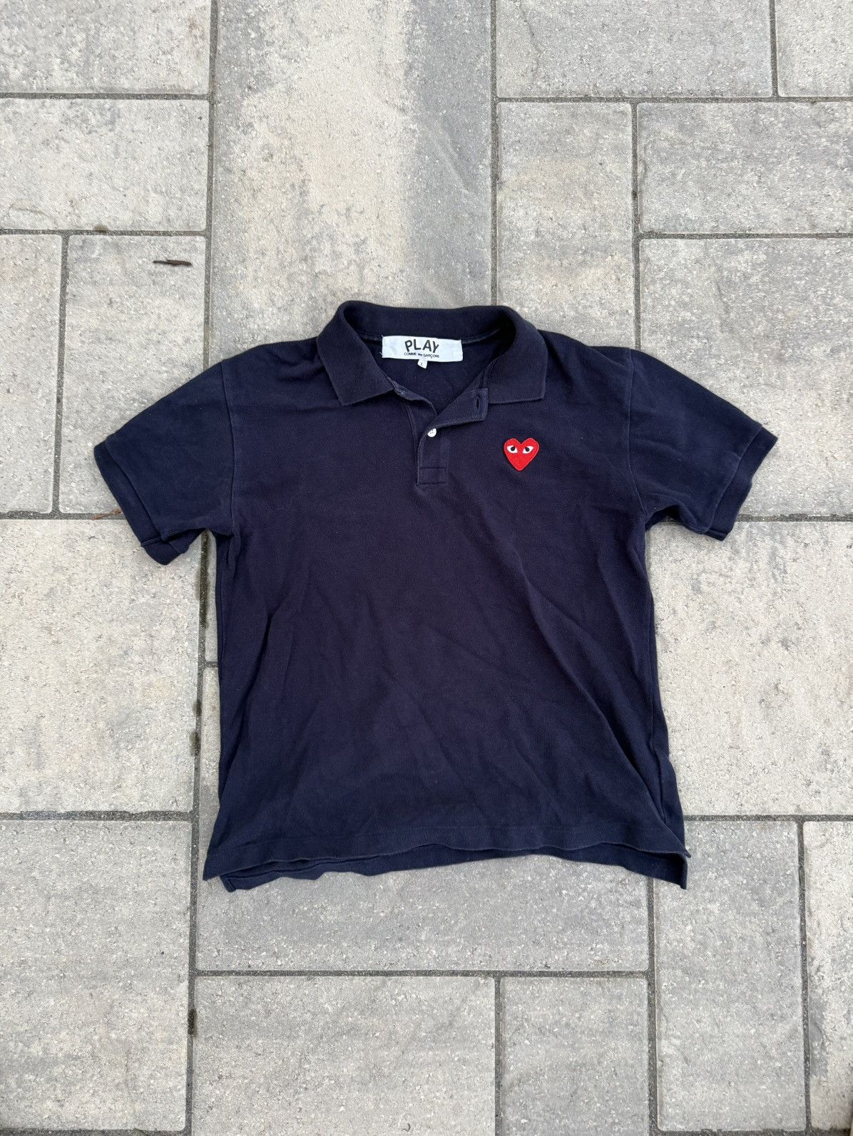 Comme des Garcons PLAY Comme Des Garçons PLAY Navy Polo Size US L / EU 52-54 / 3 - 1 Thumbnail