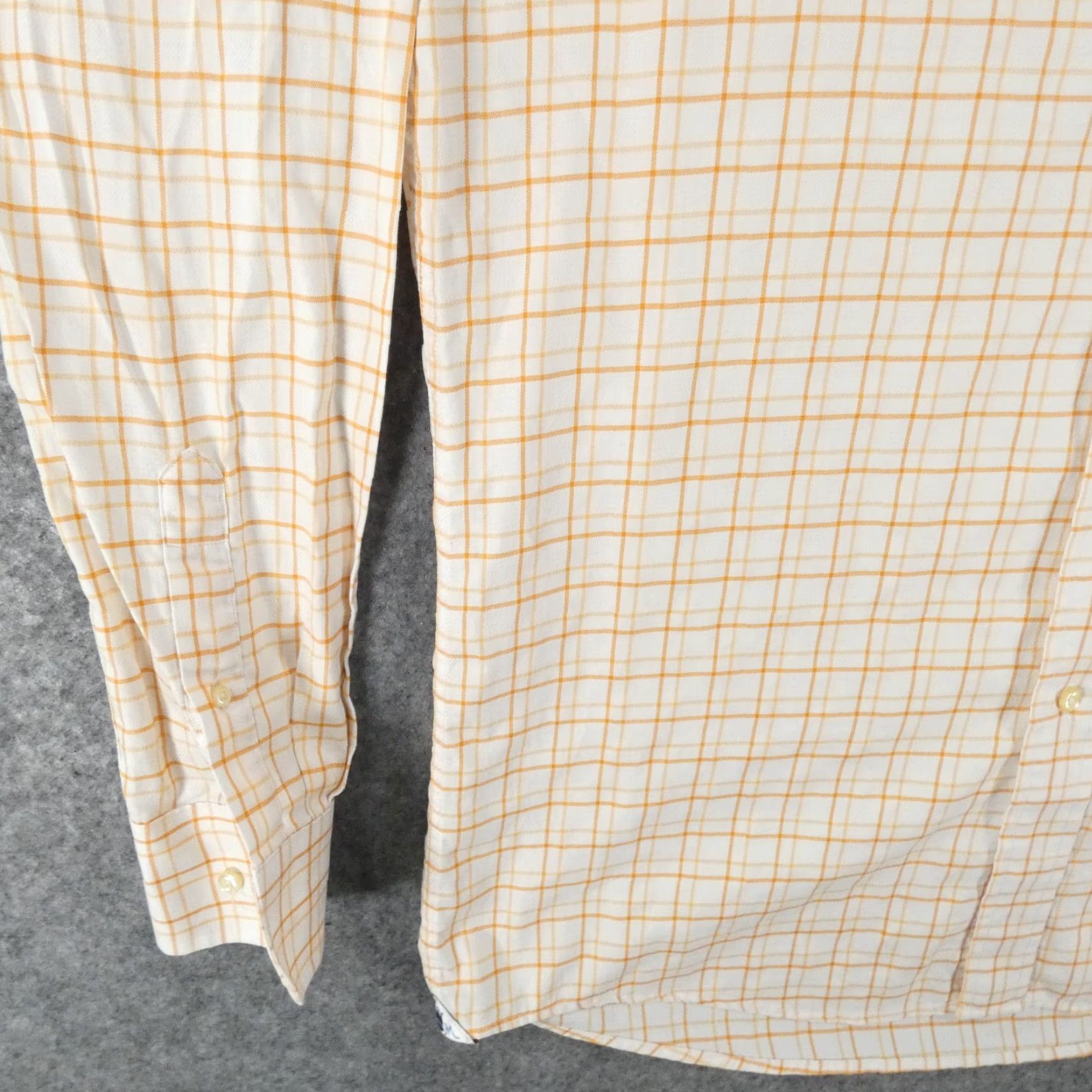 Peter Millar Peter Millar Shirt Mens Large Long Sleeve Button-Up Orange White Plaid Size US L / EU 52-54 / 3 - 4 Thumbnail