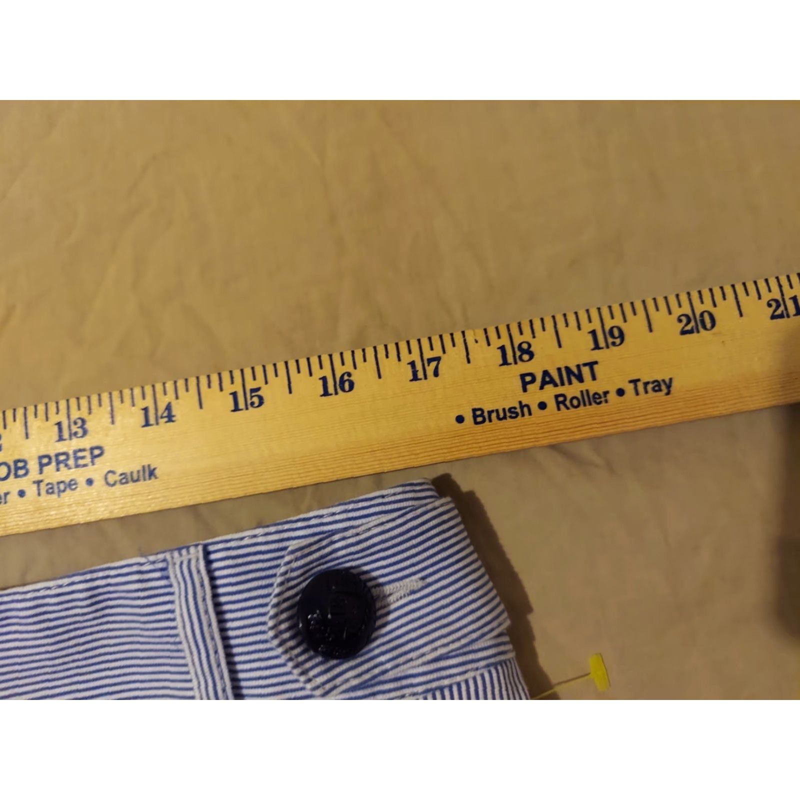 Express Womens Express Shorts 10 Blue Cotton Khaki Chino Chino Shorts Flat Front Button Casual Summer Spring Mens? Size 32" / US 10 / IT 46 - 6 Thumbnail