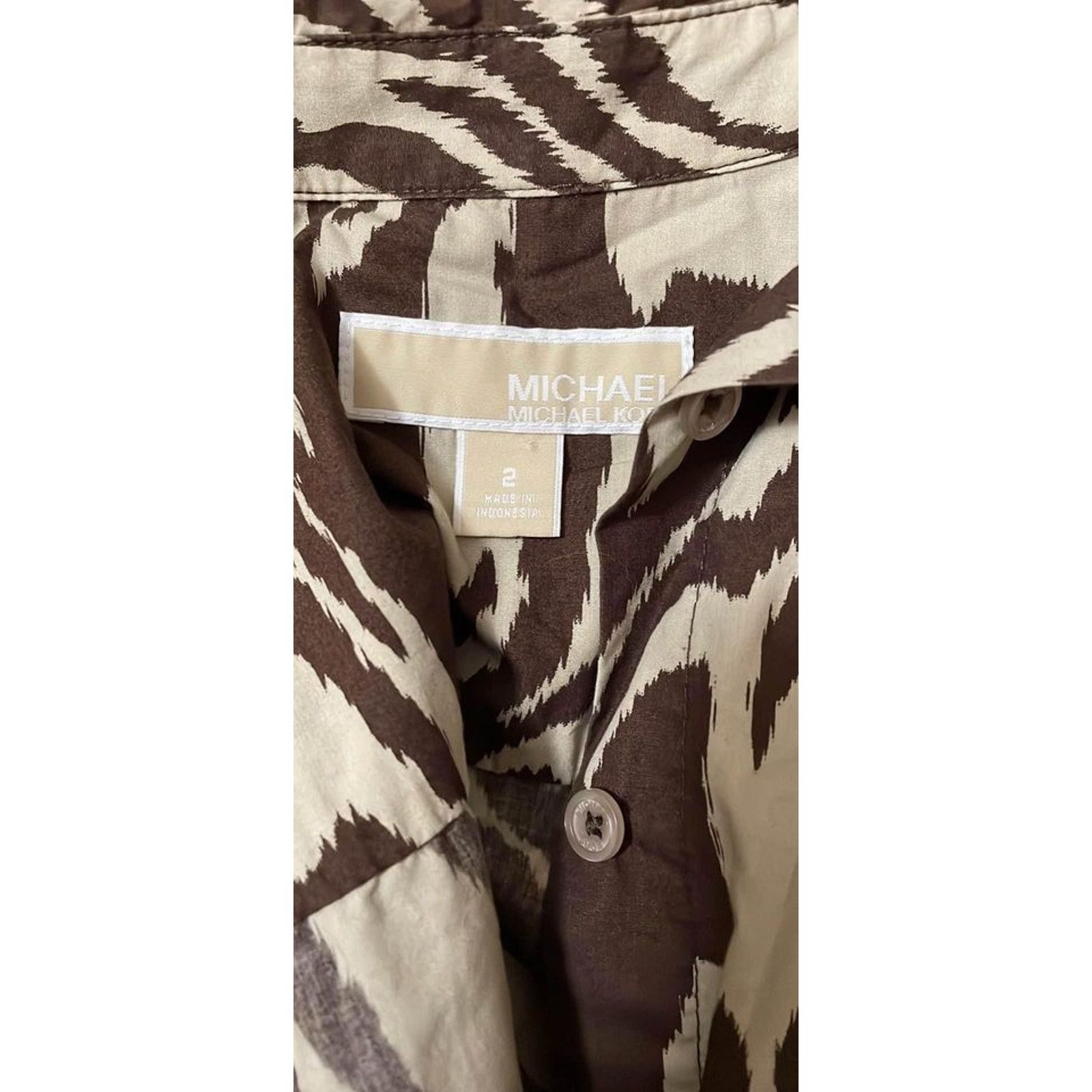 Michael Kors Michael Kors Safari Camp shirt - Womens size 2 Size XS / US 0-2 / IT 36-38 - 3 Thumbnail