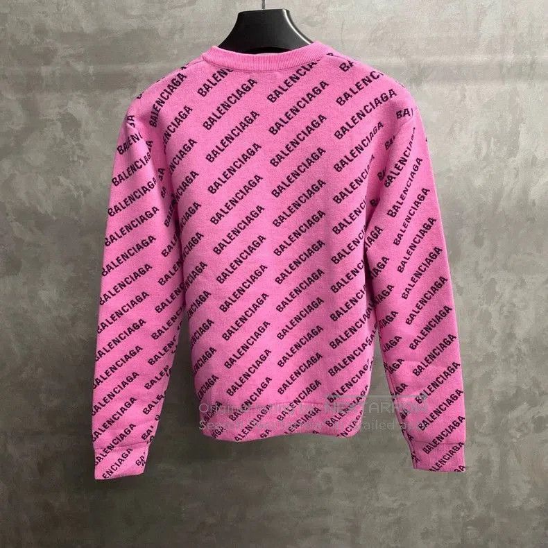 Balenciaga Balenciaga Pink Logo Print Sweater. Size US XS / EU 42 / 0 - 2 Thumbnail