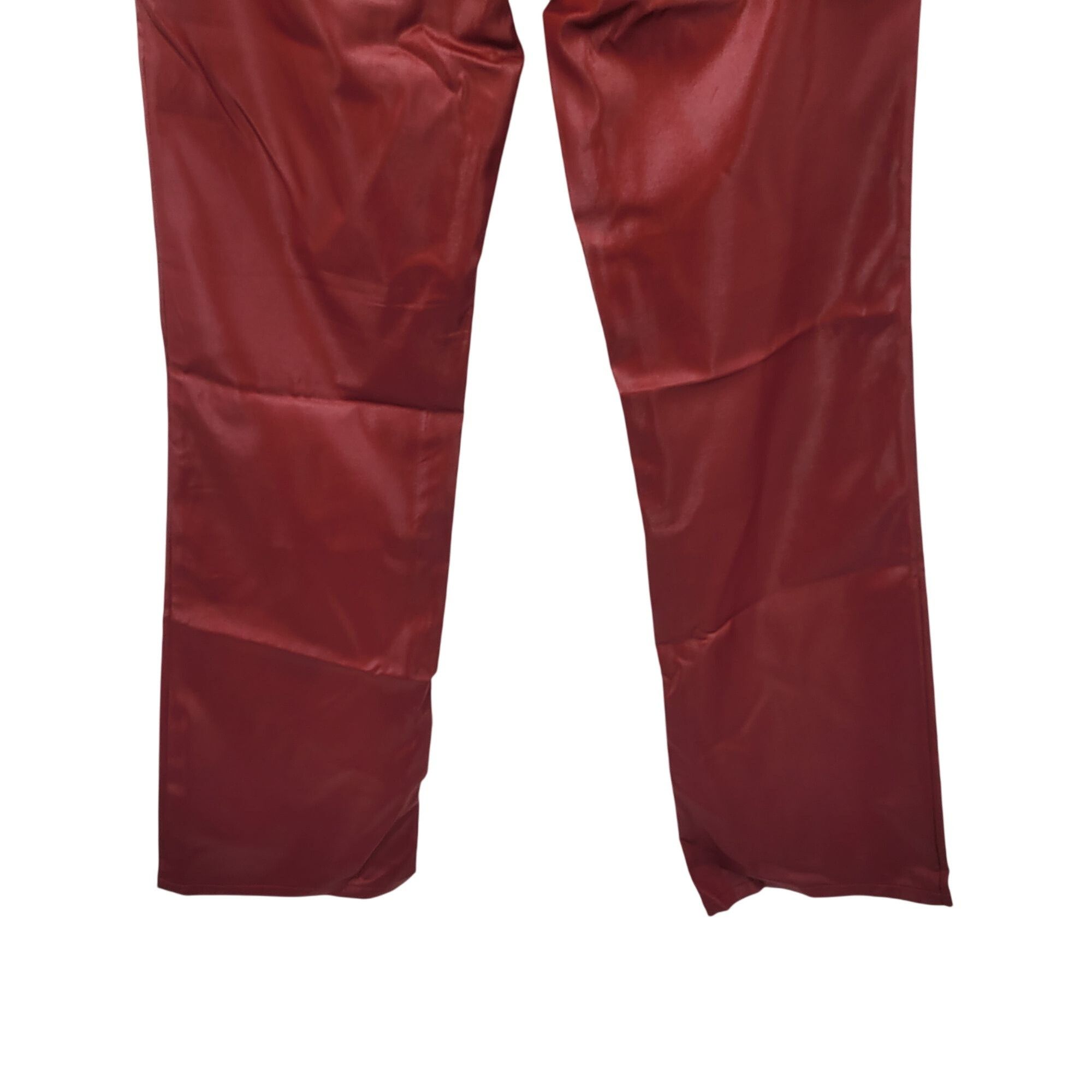 Vintage Vtg Z. Cavaricci Womens Red Waxed Denim Stretch Pants Sz 7 C Size 29" - 9 Thumbnail