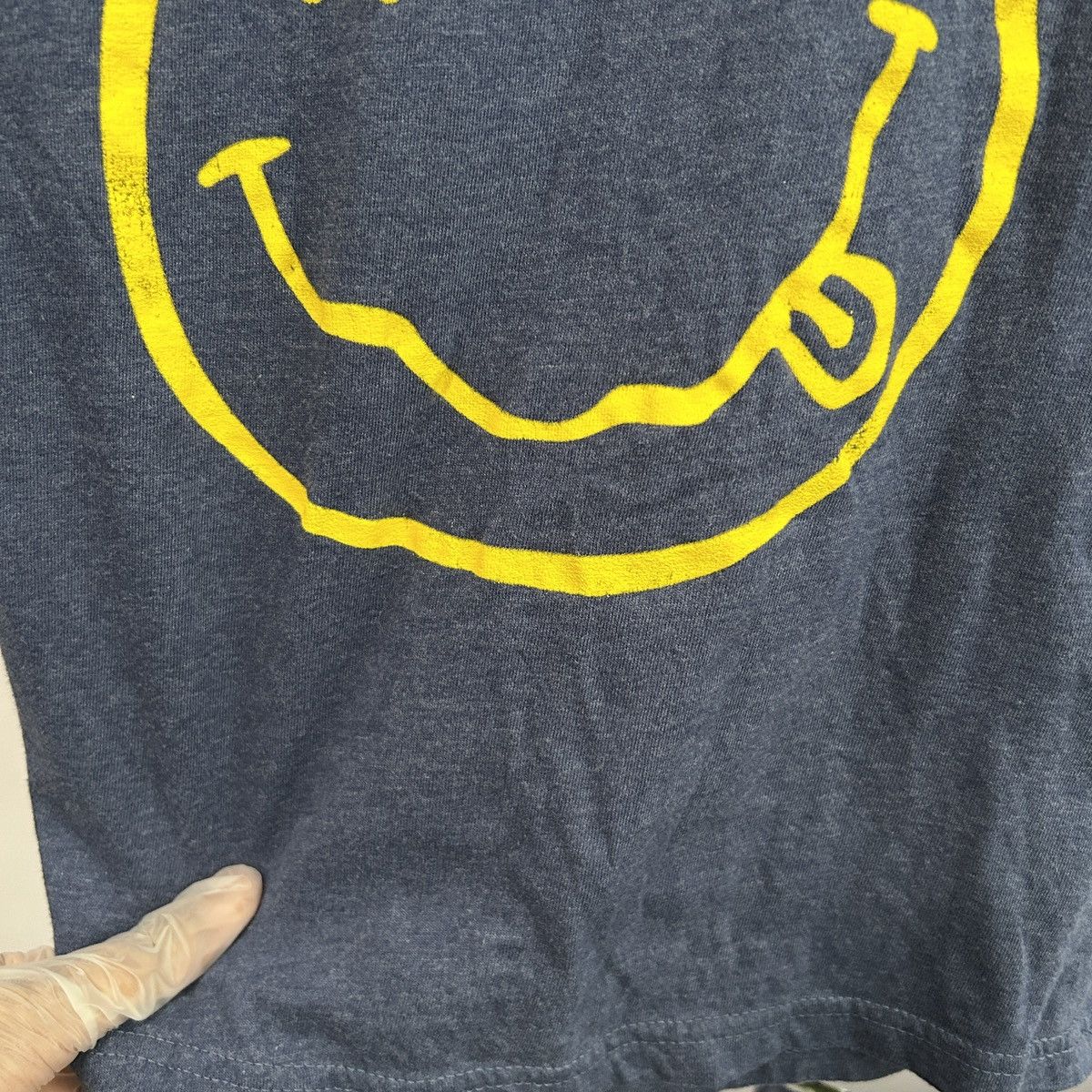 Nirvana Nirvana Dark Blue and Yellow Graphic Tee Sz Small - "Harley" Size S / US 4 / IT 40 - 10 Thumbnail