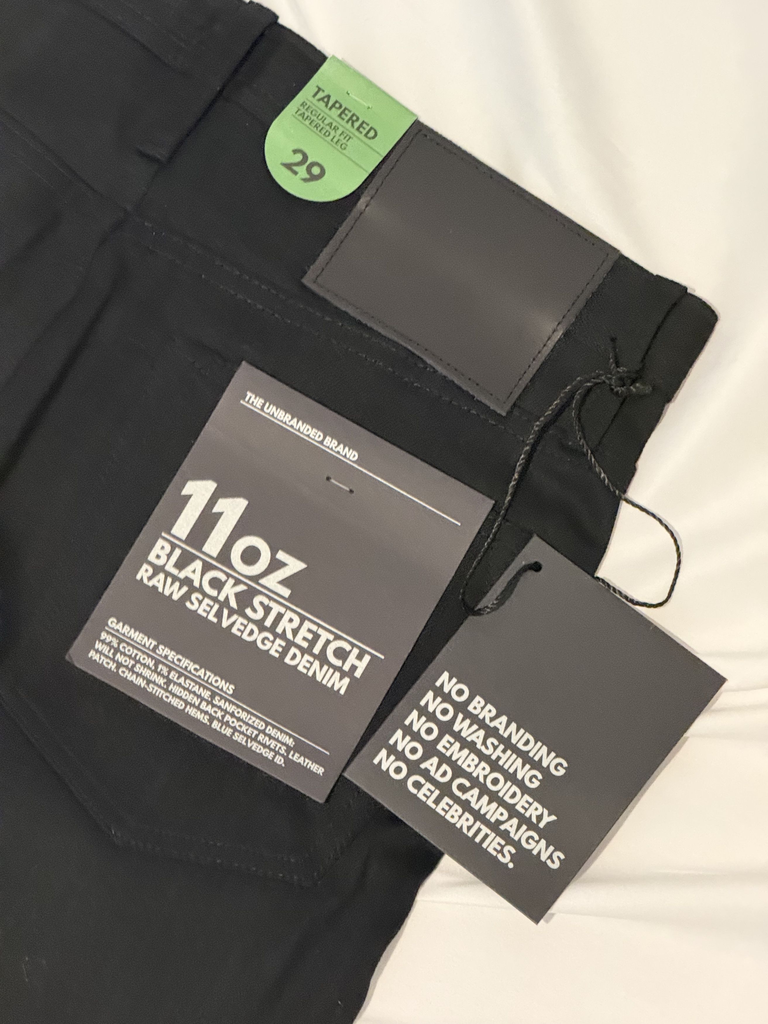 The Unbranded Brand 11oz Black Stretch Selvedge Denim - Unbranded Brand - 29 Size US 29 - 5 Thumbnail