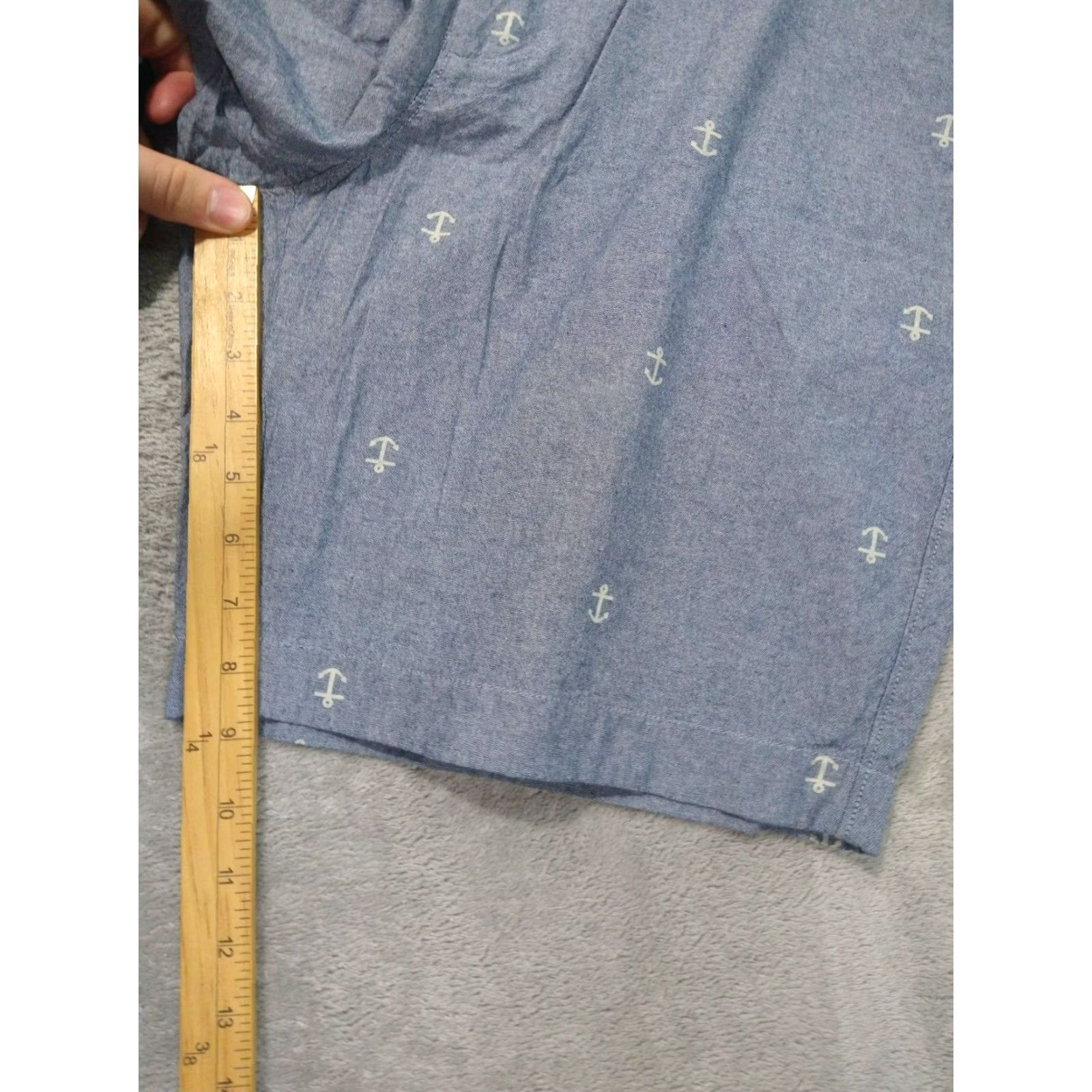J.Crew J Crew Shorts Mens 38 Blue Gramercy Chambray Anchor Nautical Preppy Coastal Size US 38 / EU 54 - 5 Thumbnail