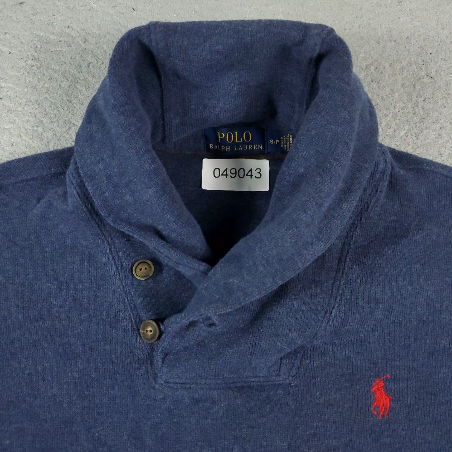 Ralph Lauren Ralph Lauren Mens Blue Pullover Sweater Small Pony Logo Collar Cotton Long Sleeve Business Casual Size US S / EU 44-46 / 1 - 3 Thumbnail