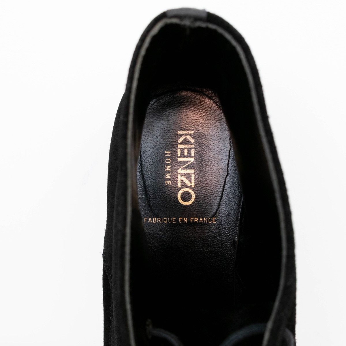 Kenzo × Vintage Kenzo Mens Black Suede Chukka Lace-up Square Toe Men Boots Size US 10 / EU 43 - 11 Thumbnail