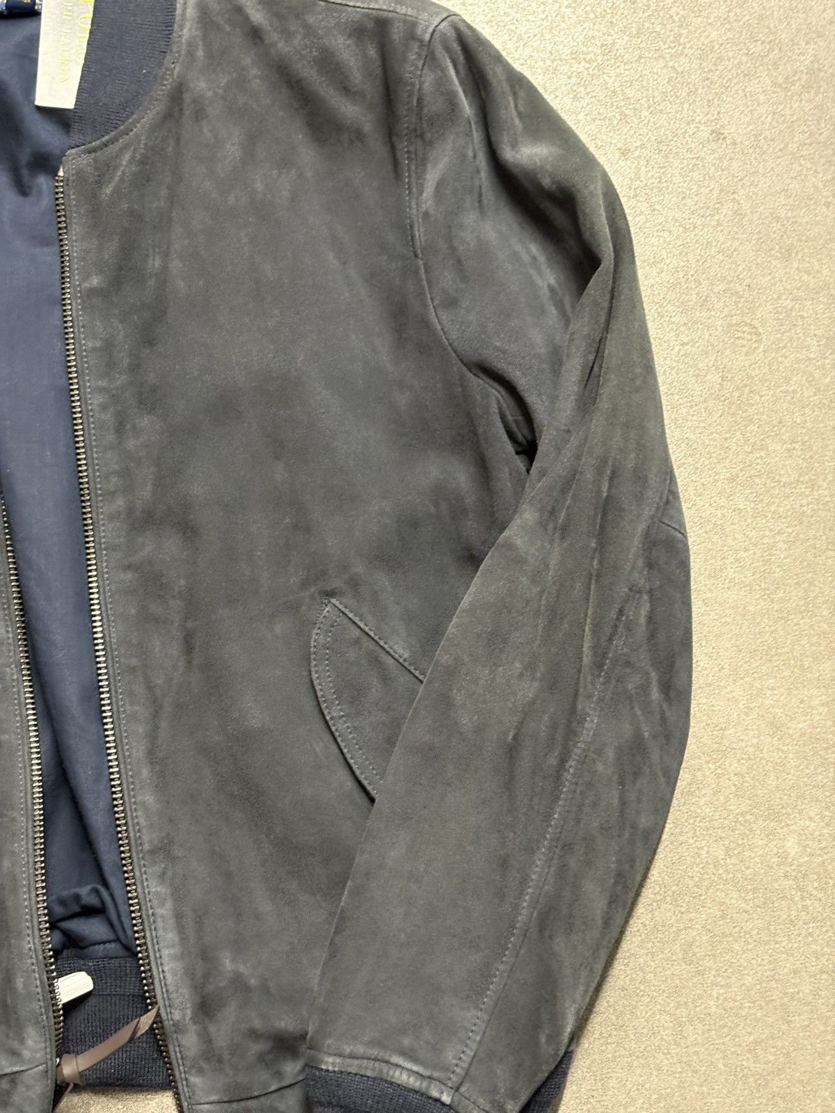 Polo Ralph Lauren Navy Suede Bomber Jacket Ralph Lauren Men’s Size S – New Size US S / EU 44-46 / 1 - 3 Thumbnail