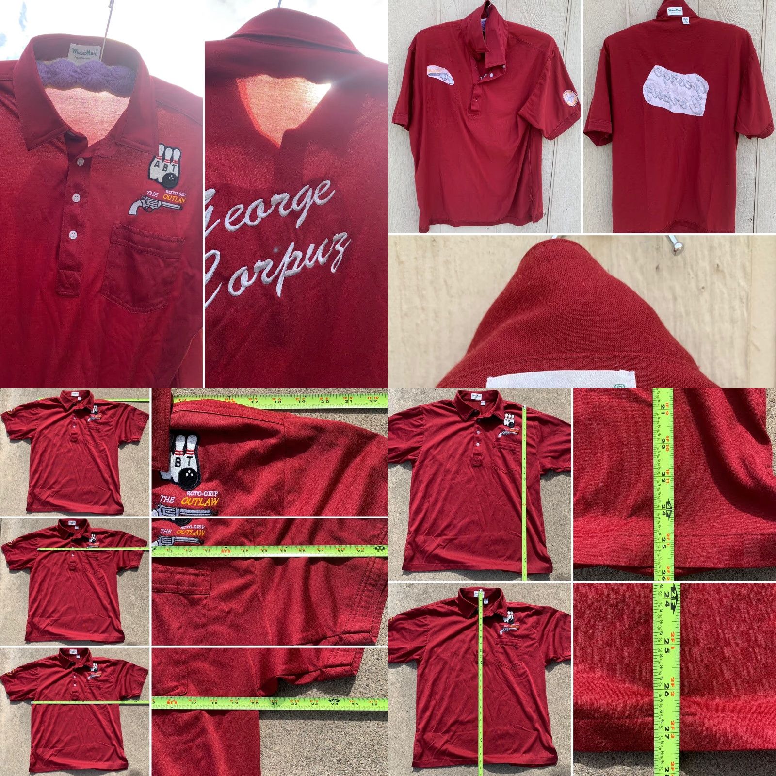 Vintage VINTAGE ABT Roto-Grip The Outlaw Pocket Polo Bowling Shirt (name on back) L shirt Mens Size US L / EU 52-54 / 3 - 8 Thumbnail