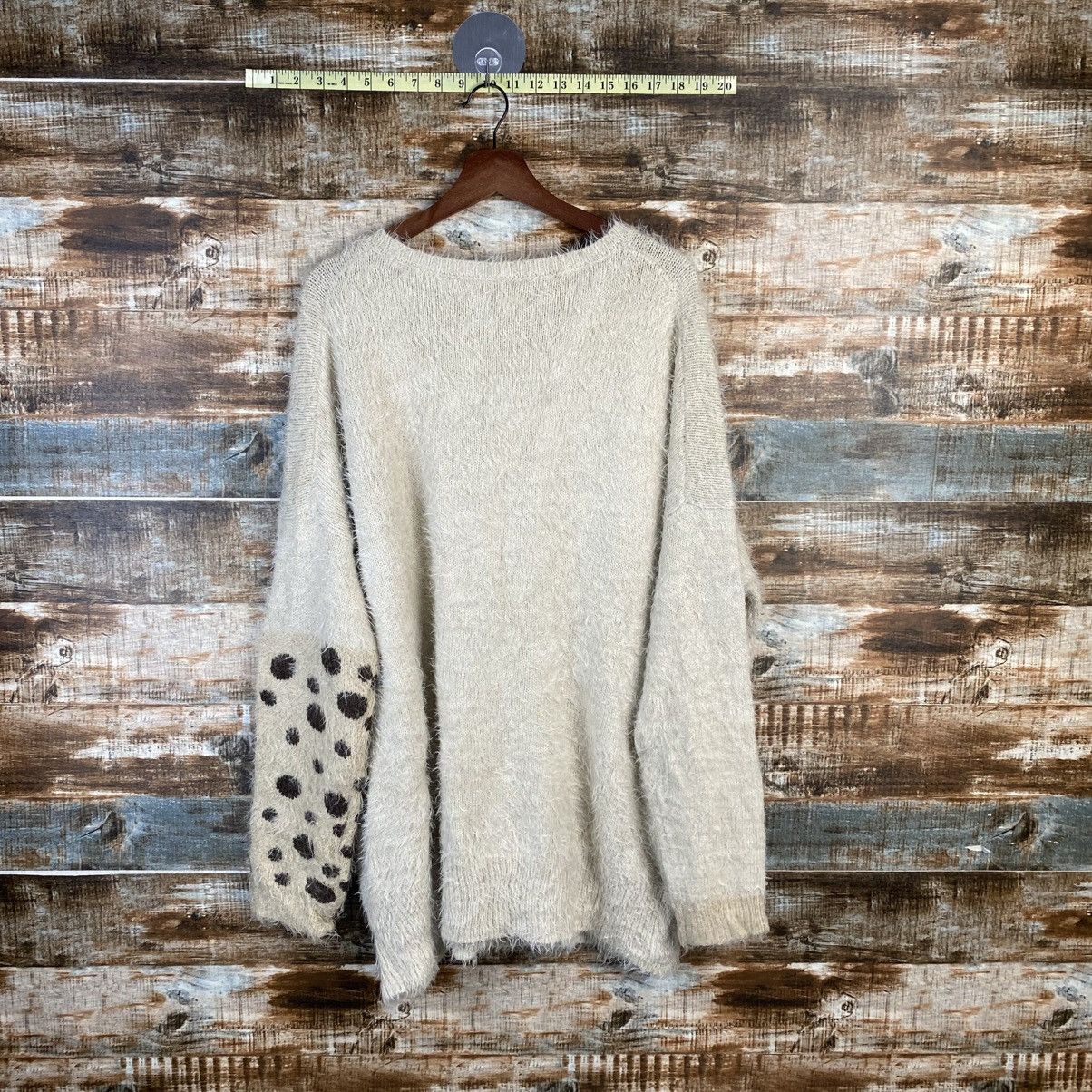 Homespun Knitwear DL N’or Beige Mohair Knitwear #C1111 Size XL / US 12-14 / IT 48-50 - 12 Thumbnail