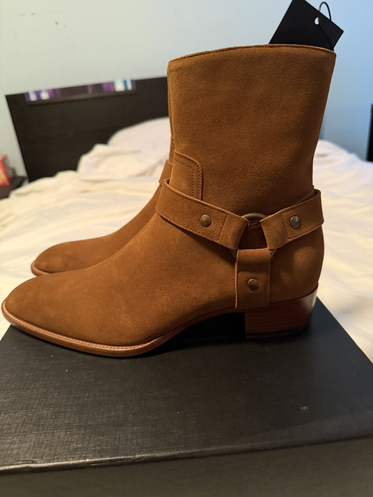 Saint Laurent Paris BNWT FW13 Ochre Harness Boot Size US 9.5 / EU 42-43 - 3 Thumbnail