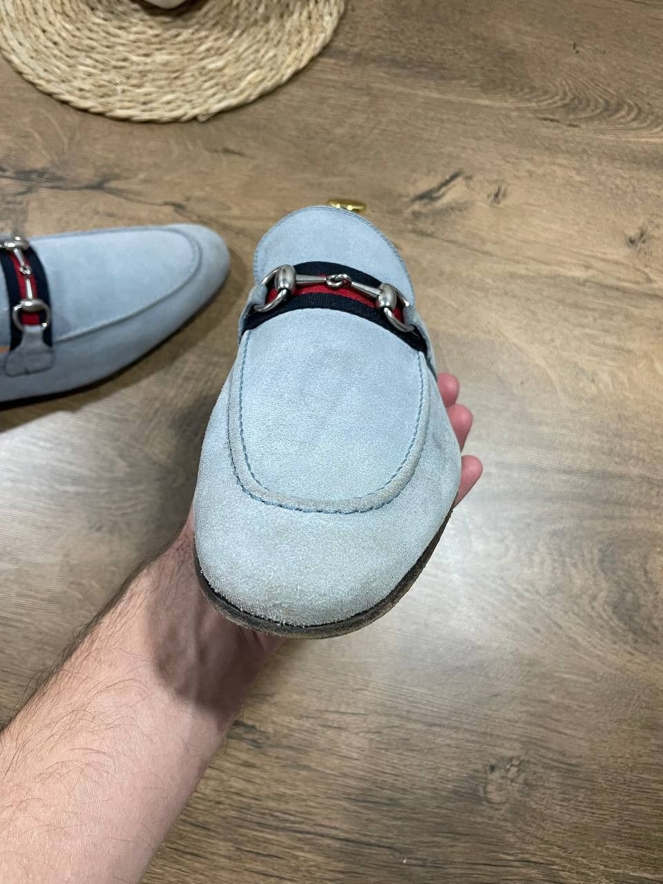 Gucci Gucci horsebit mens suede lite blue loafers size UK 8 US 9 Size US 9 / EU 42 - 5 Thumbnail
