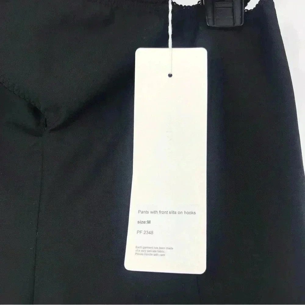 Anna October Anna October Wool Palazzo Pants 6 Black High Waist Crossover Size 28" / US 6 / IT 42 - 4 Thumbnail