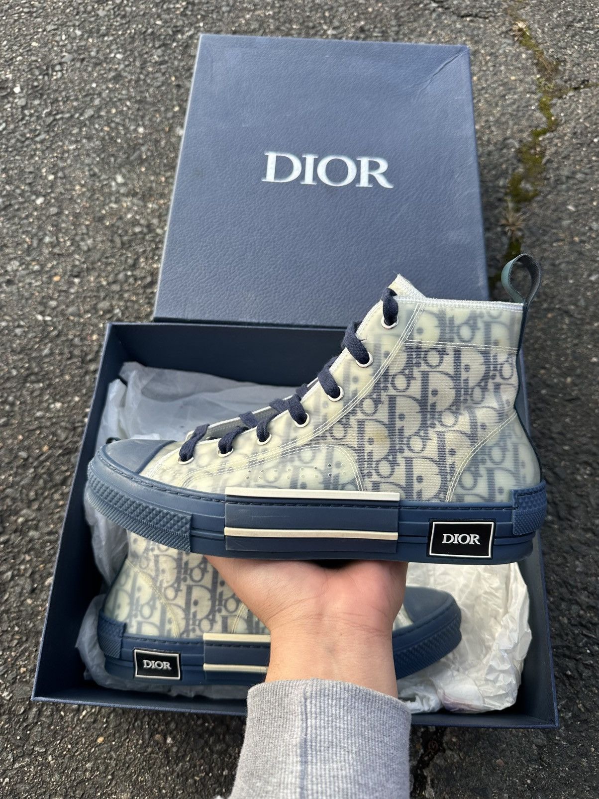 Dior Dior B23 White/Blue Size US 8 / EU 41 - 7 Thumbnail