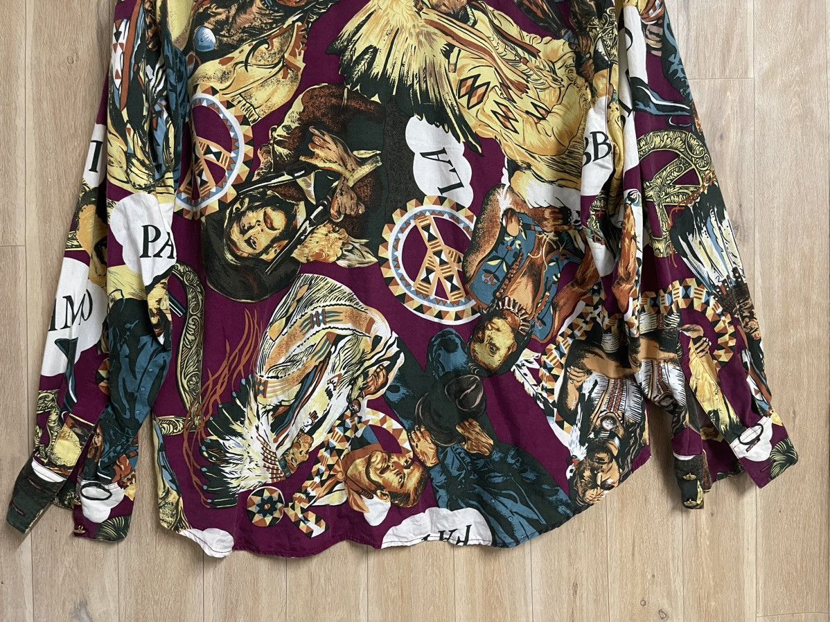Moschino Vintage Moschino Hawaiian Shirt M Rayon Native Indian Rare Size US M / EU 48-50 / 2 - 11 Thumbnail