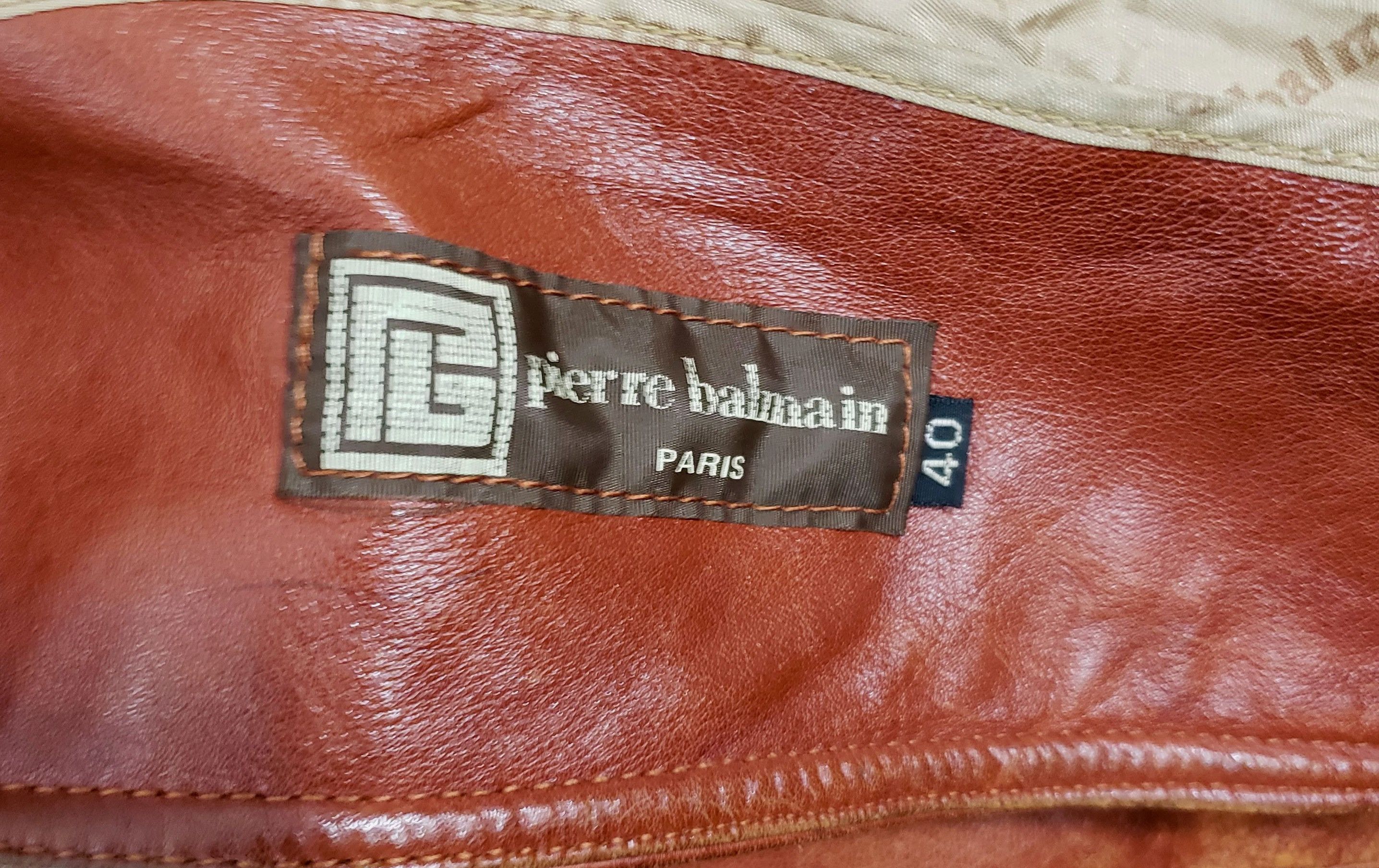 Designer × Pierre Balmain × Vintage Mint Vtg 70s Pierre Balmain button-up leather disco jacket Size US S / EU 44-46 / 1 - 9 Thumbnail
