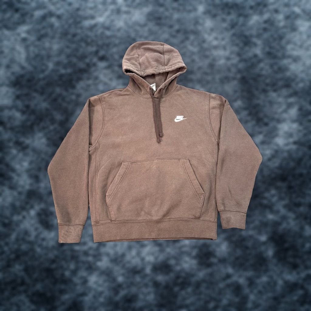 Nike Nike Sportswear Hoodie Male S Brown Fleece Pullover Sweatshirt with Swoosh Logo, Hooded, Pockets, Regular Fit Size US S / EU 44-46 / 1 - 1 Thumbnail