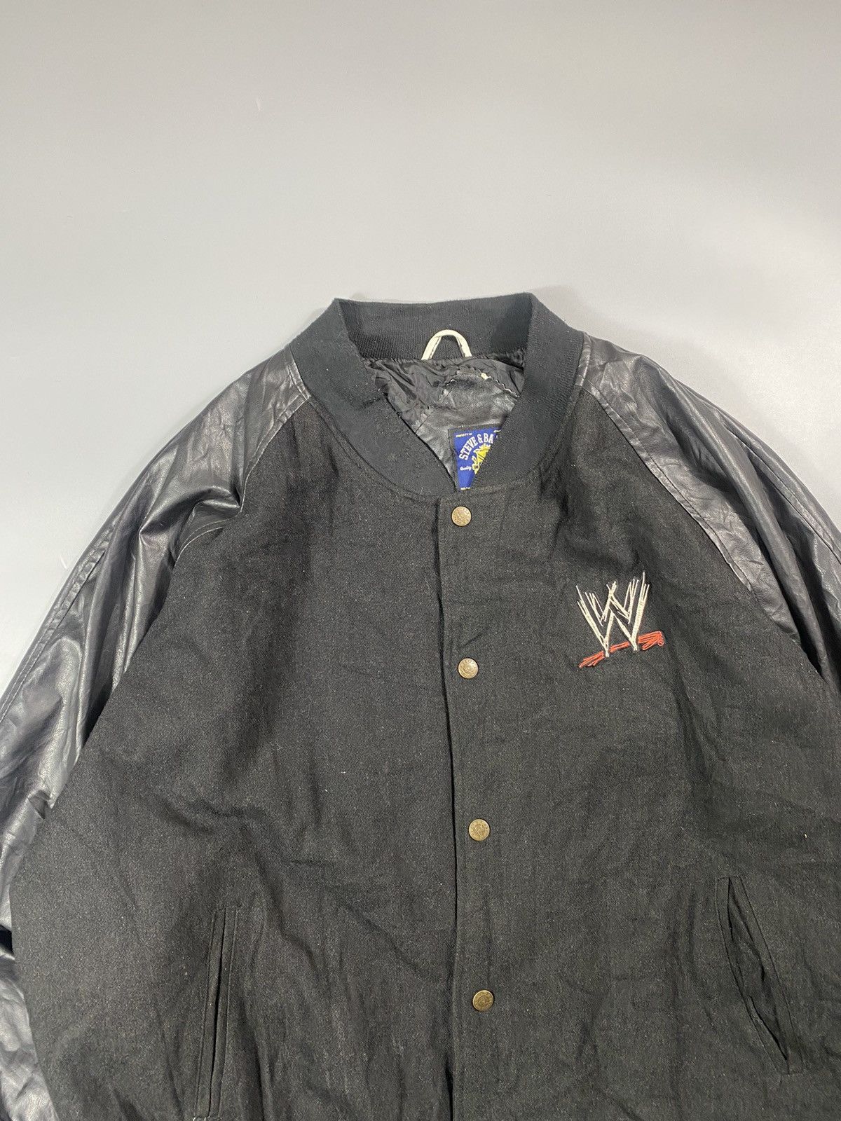 Vintage Vintage 90s WWE Rey Mysterio Faux Leather Varsity Jacket Size US XXL / EU 58 / 5 - 4 Thumbnail